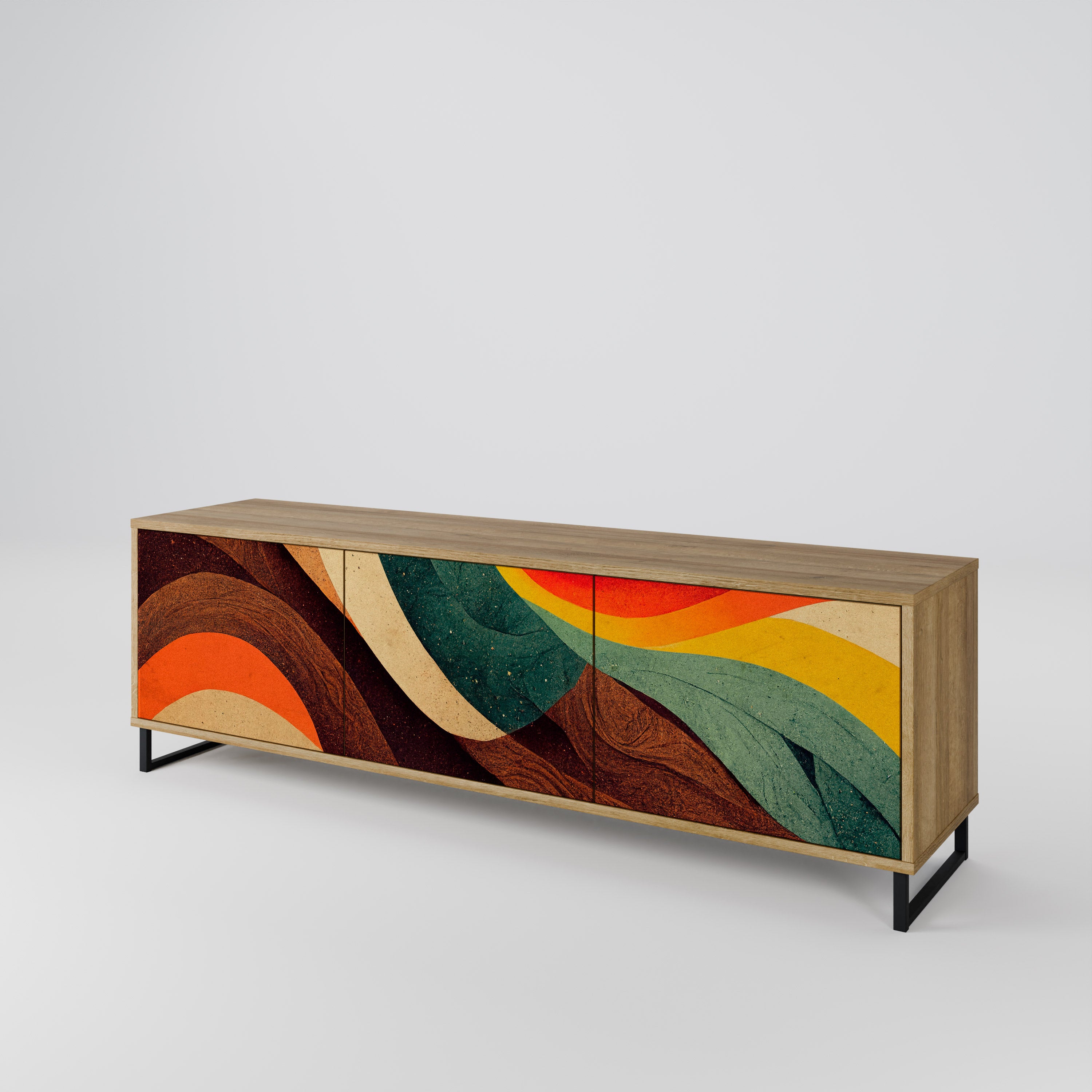 COLORFUL STRANDS 3-Door TV Cabinet