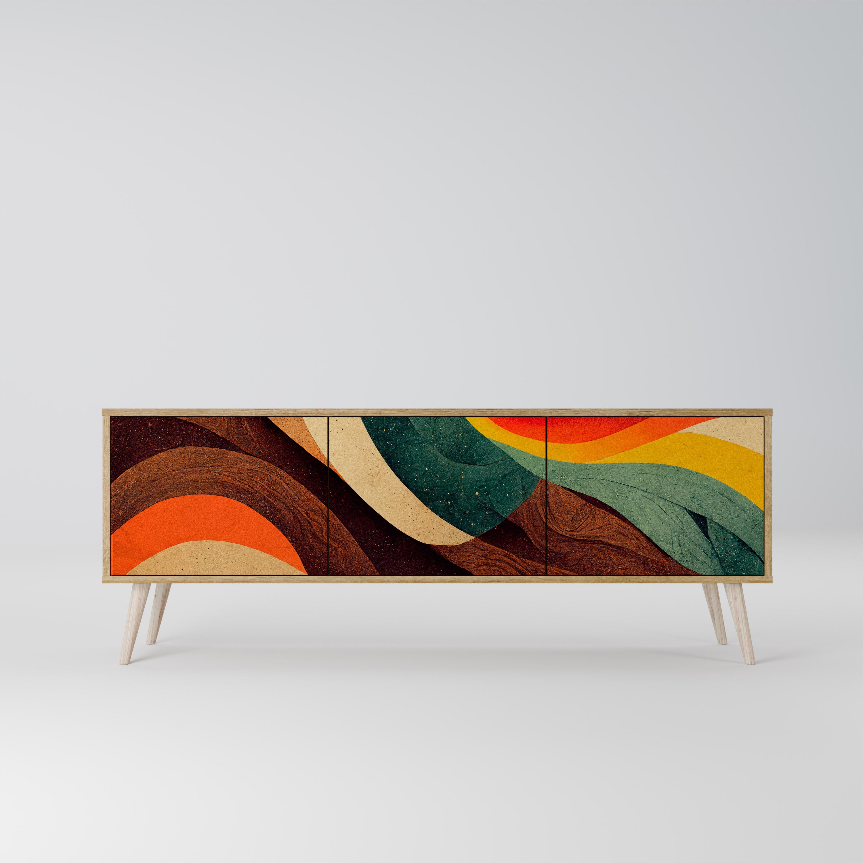 COLORFUL STRANDS 3-Door TV Cabinet