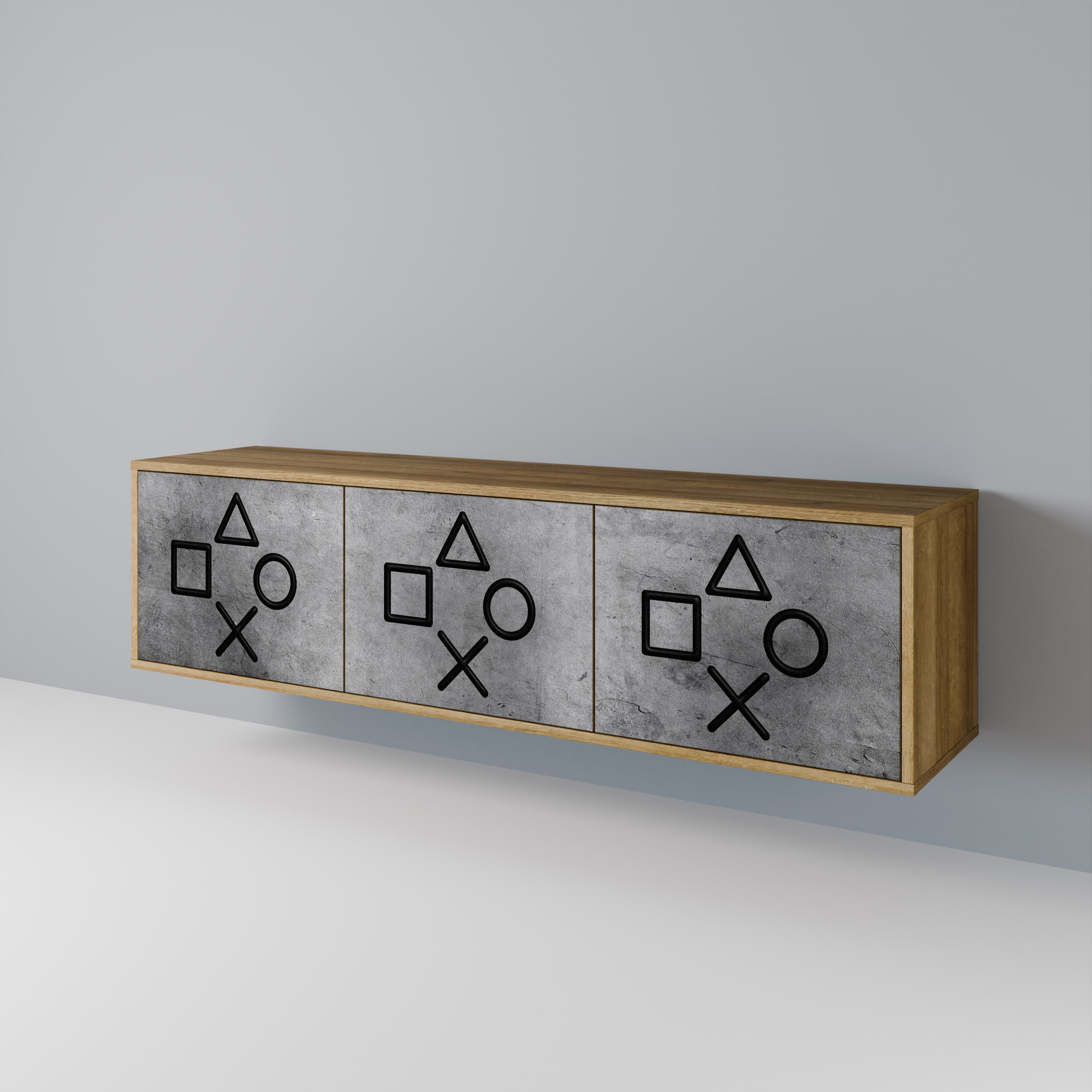 GAMER CHOICE Mueble de TV de 3 Puertas