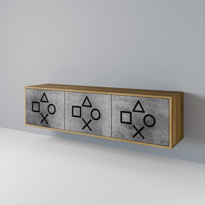 GAMER CHOICE Mueble de TV de 3 Puertas