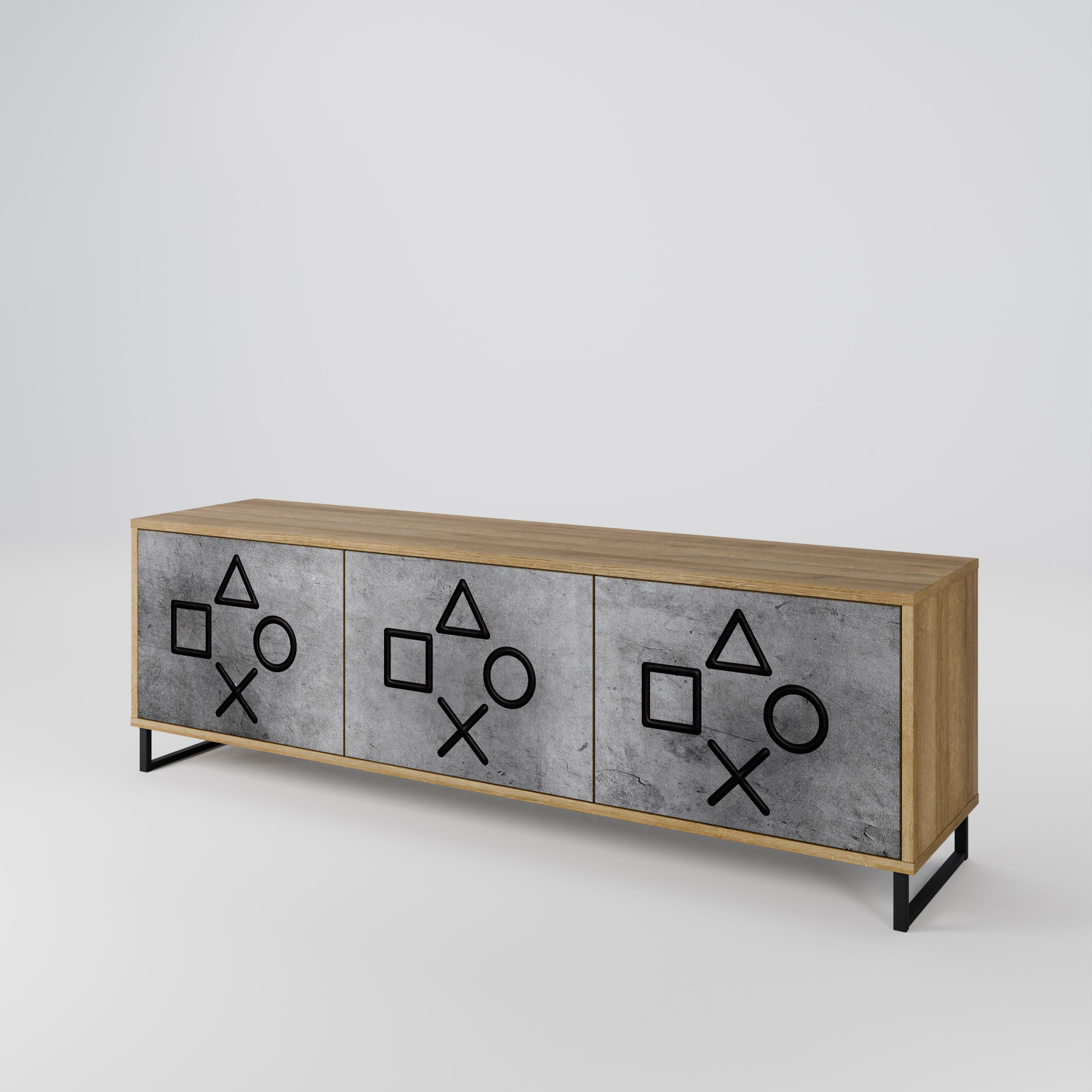 GAMER CHOICE Mueble de TV de 3 Puertas