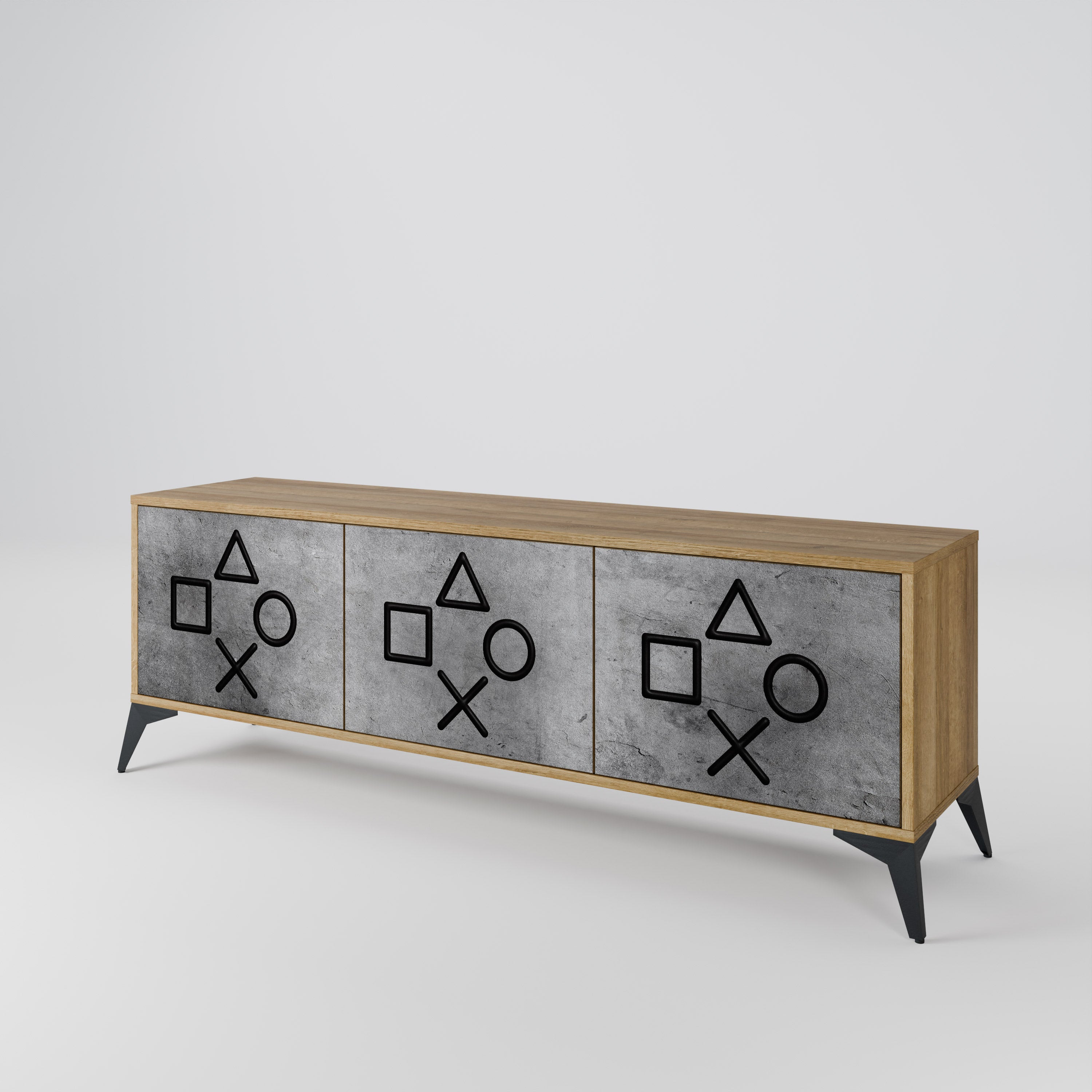 GAMER CHOICE Mueble de TV de 3 Puertas
