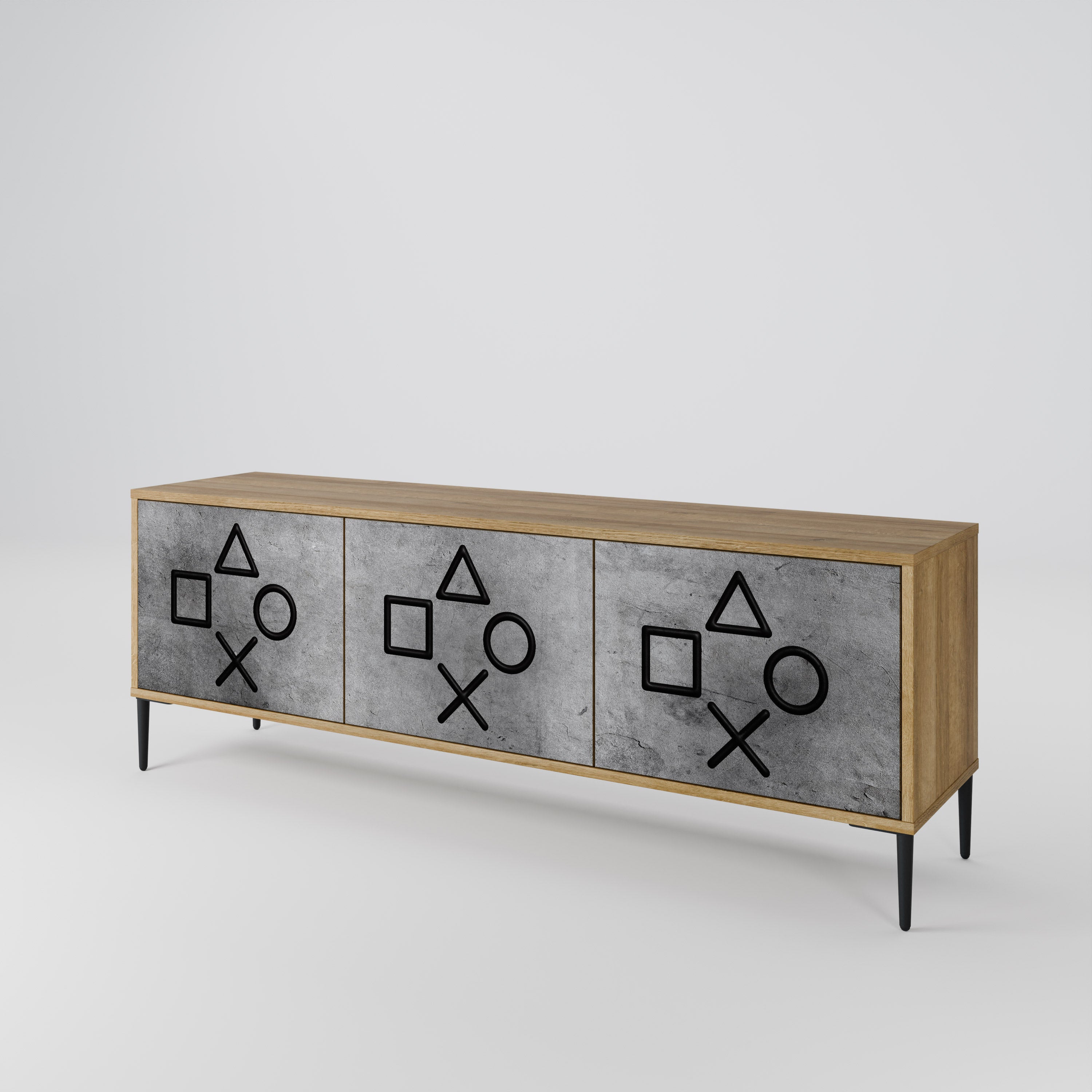 GAMER CHOICE Mueble de TV de 3 Puertas