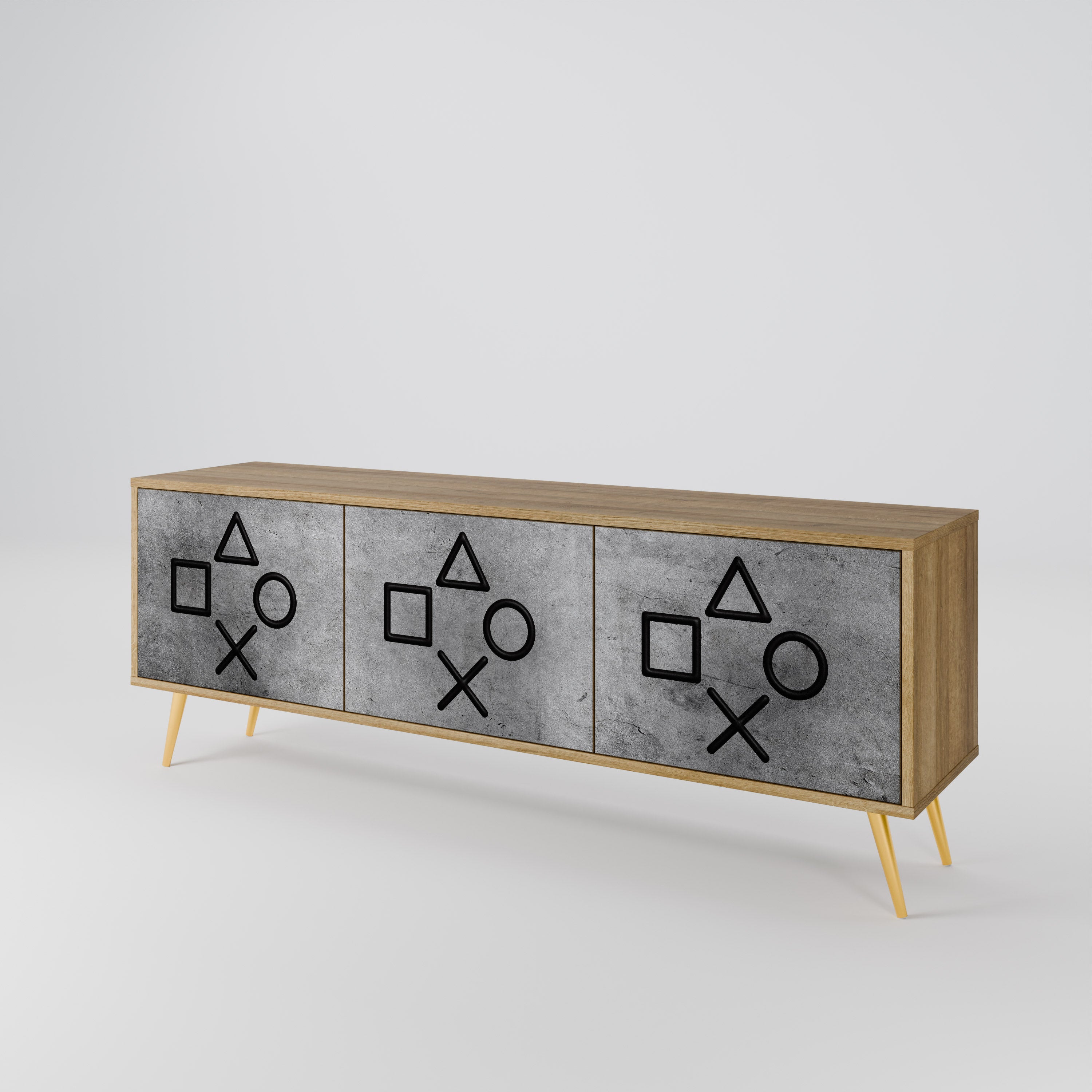 GAMER CHOICE Mueble de TV de 3 Puertas