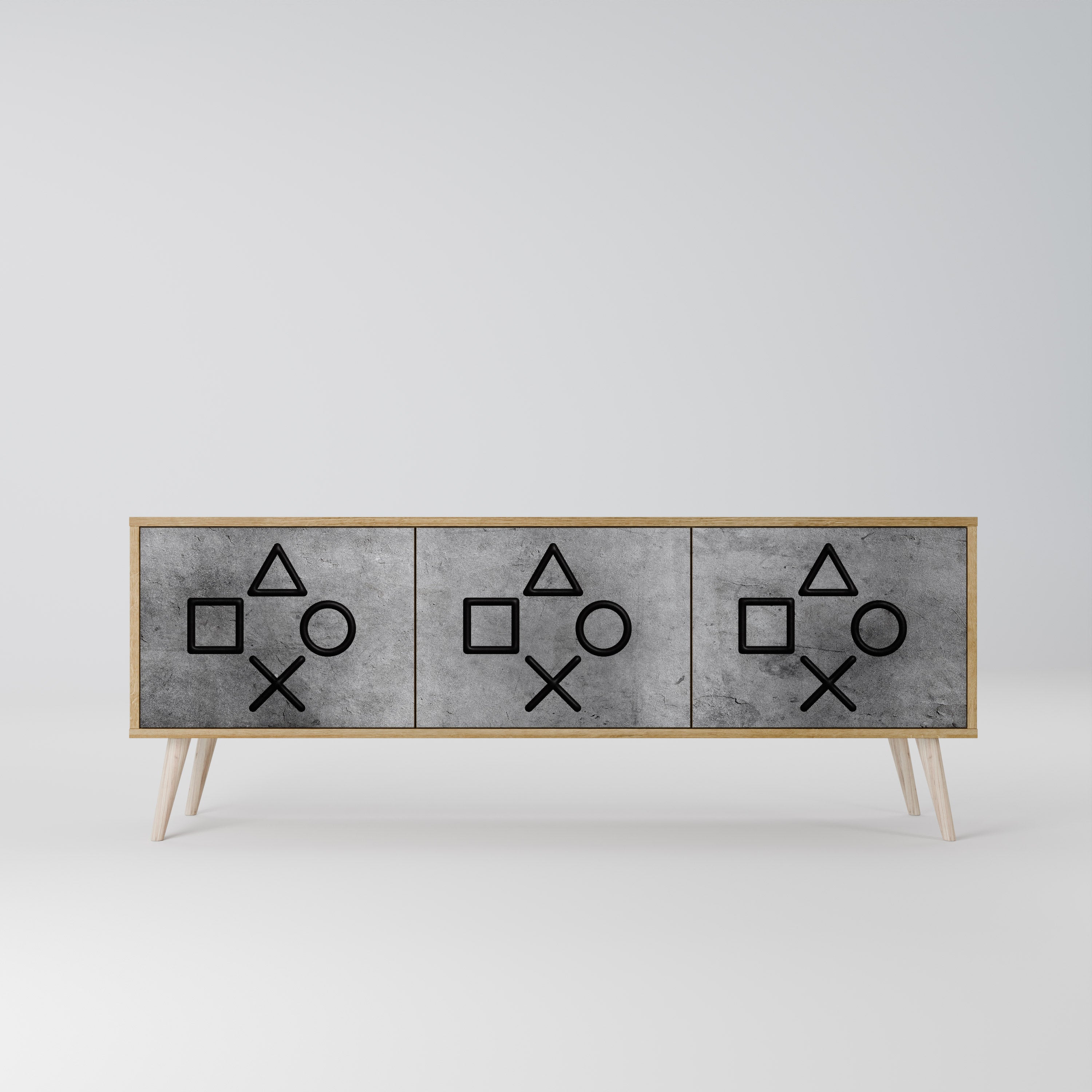 GAMER CHOICE Mueble de TV de 3 Puertas