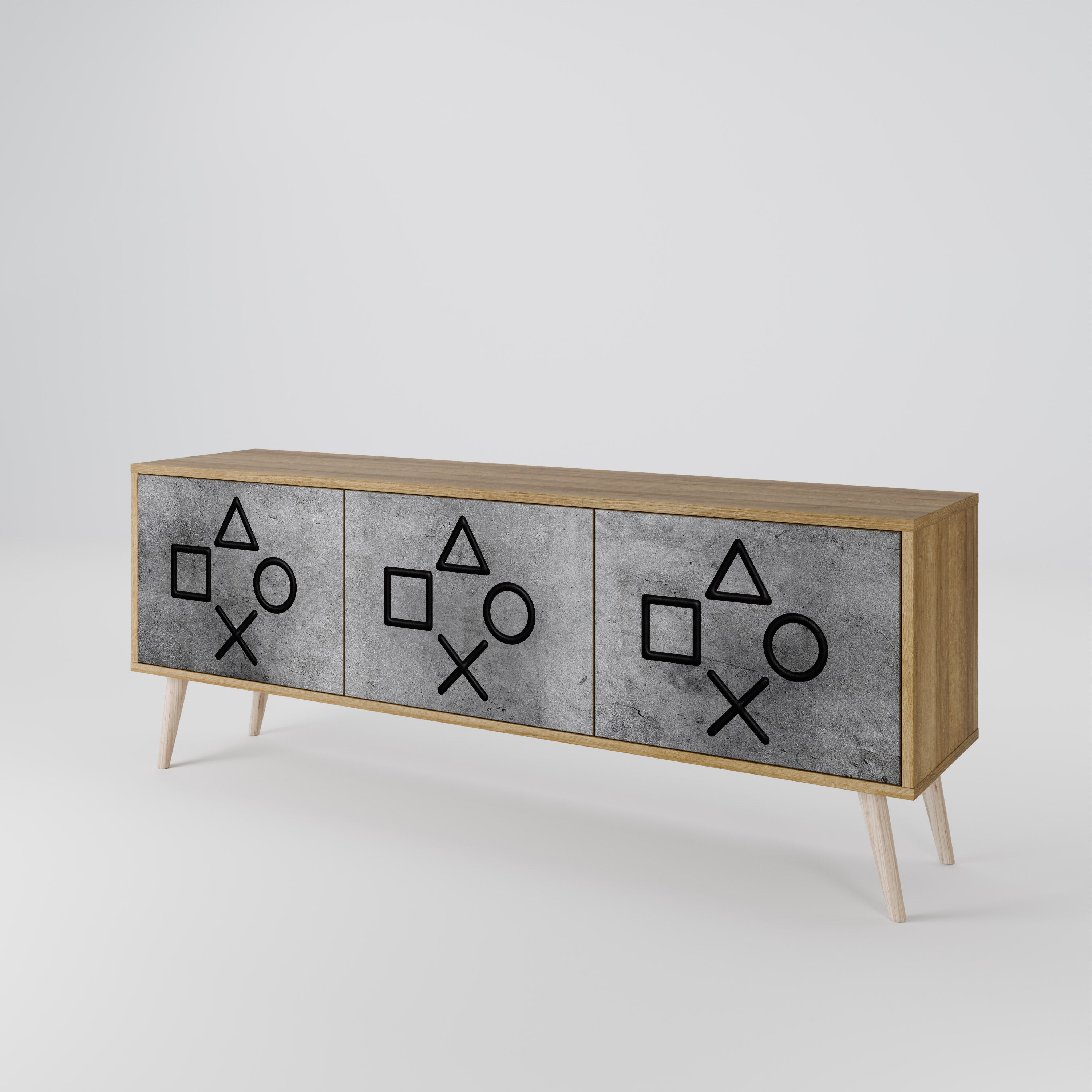 GAMER CHOICE Mueble de TV de 3 Puertas