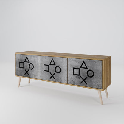 GAMER CHOICE Mueble de TV de 3 Puertas