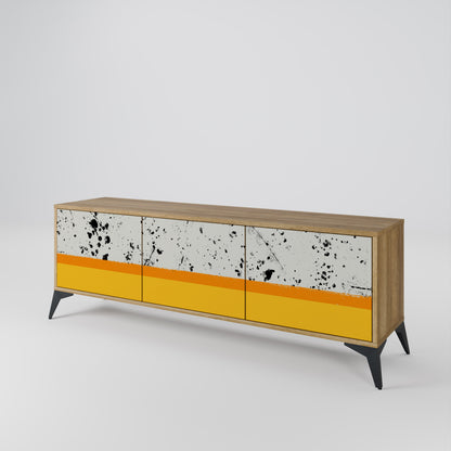DYED BY ORANGE Mueble de TV de 3 Puertas