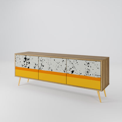 DYED BY ORANGE Mueble de TV de 3 Puertas