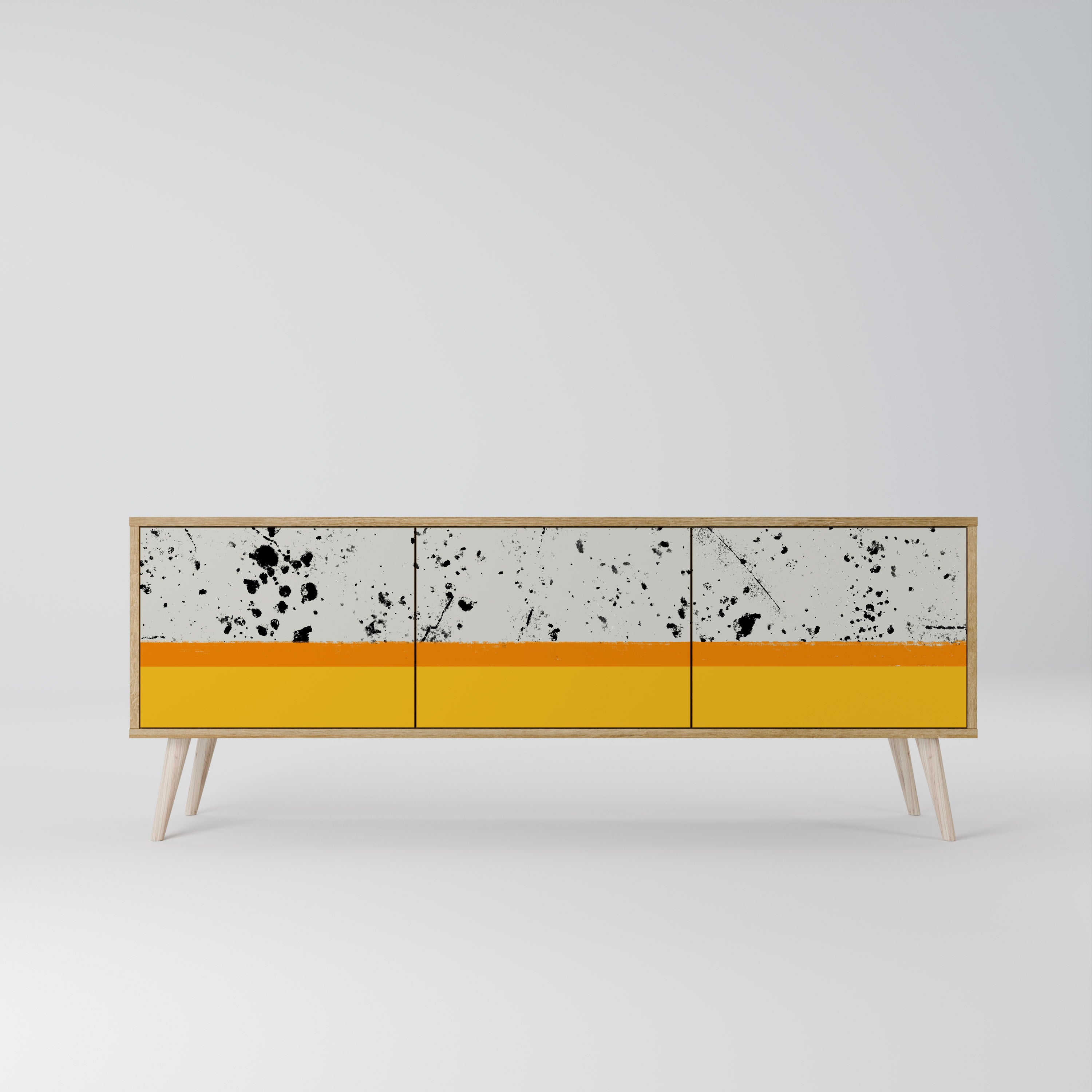 DYED BY ORANGE Mueble de TV de 3 Puertas