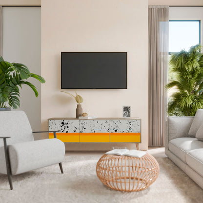 DYED BY ORANGE Mueble de TV de 3 Puertas