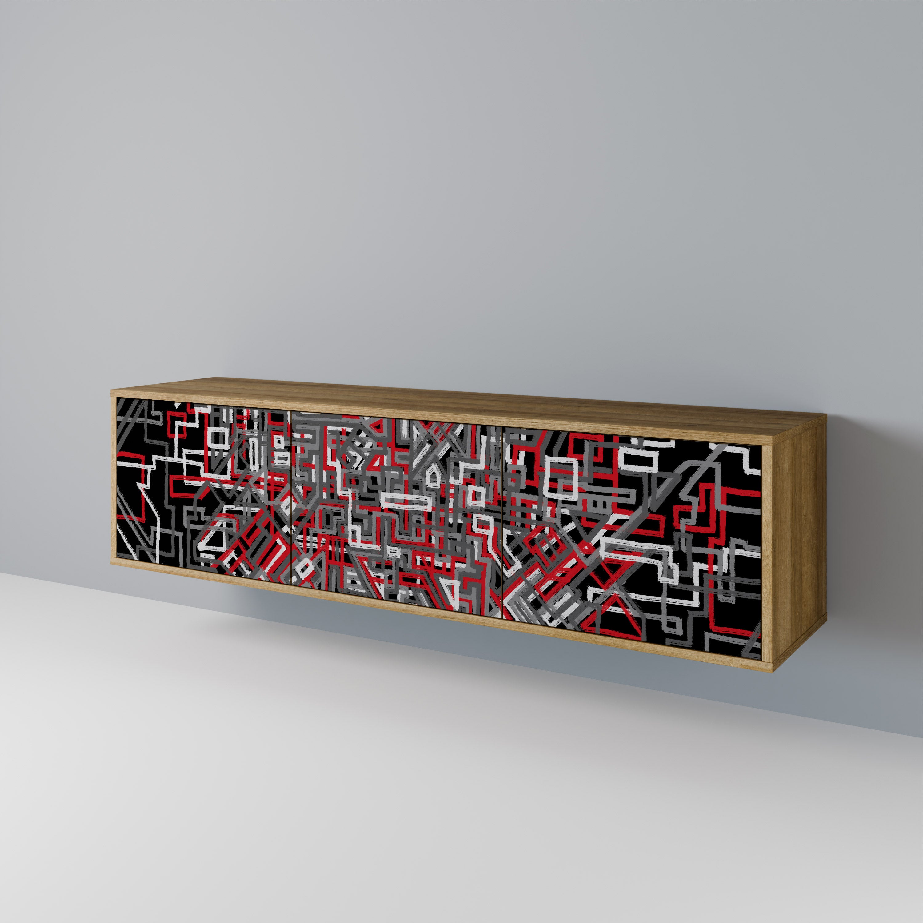 BROKEN LINES Mueble de TV de 3 Puertas