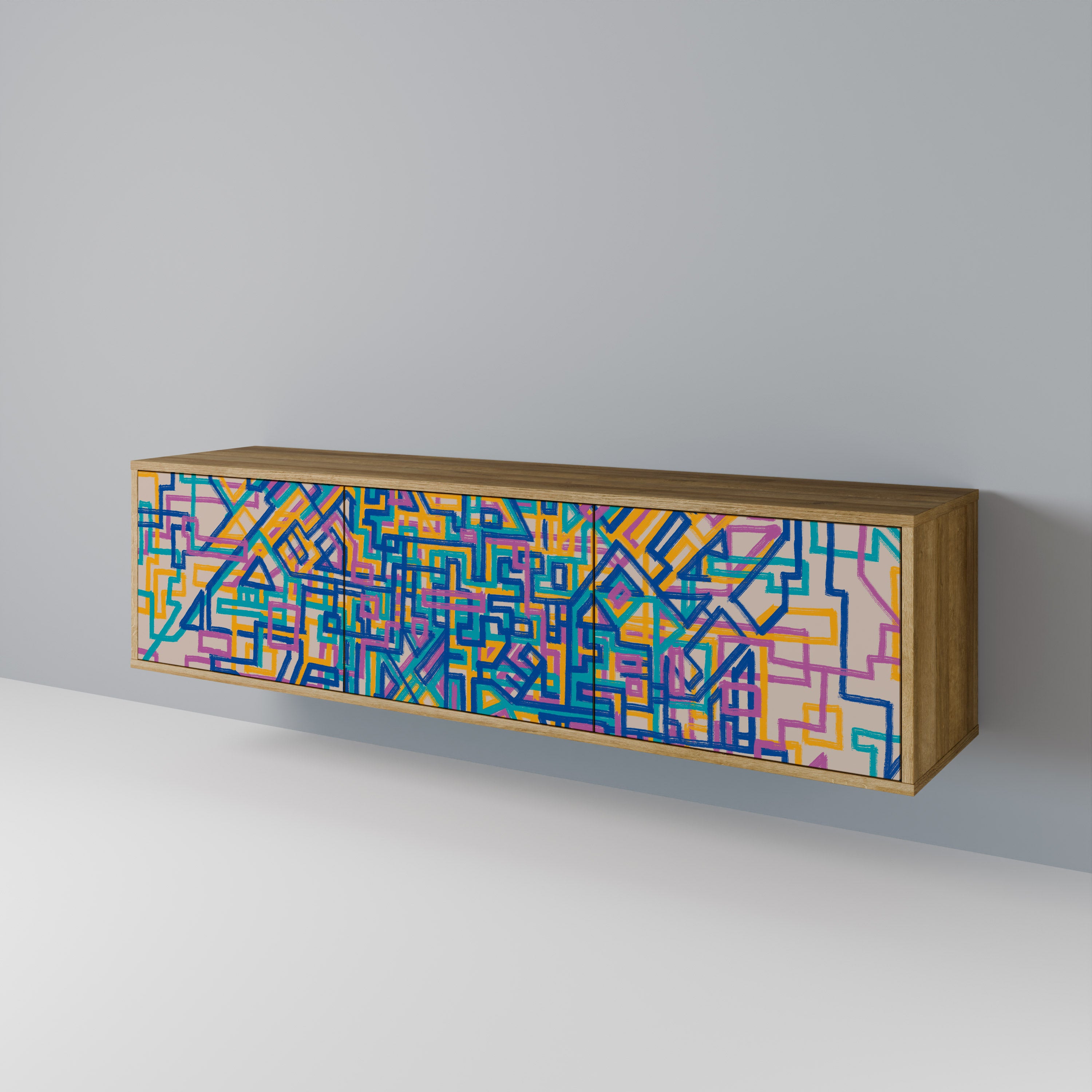 MEMORIES MAP Mueble de TV de 3 Puertas