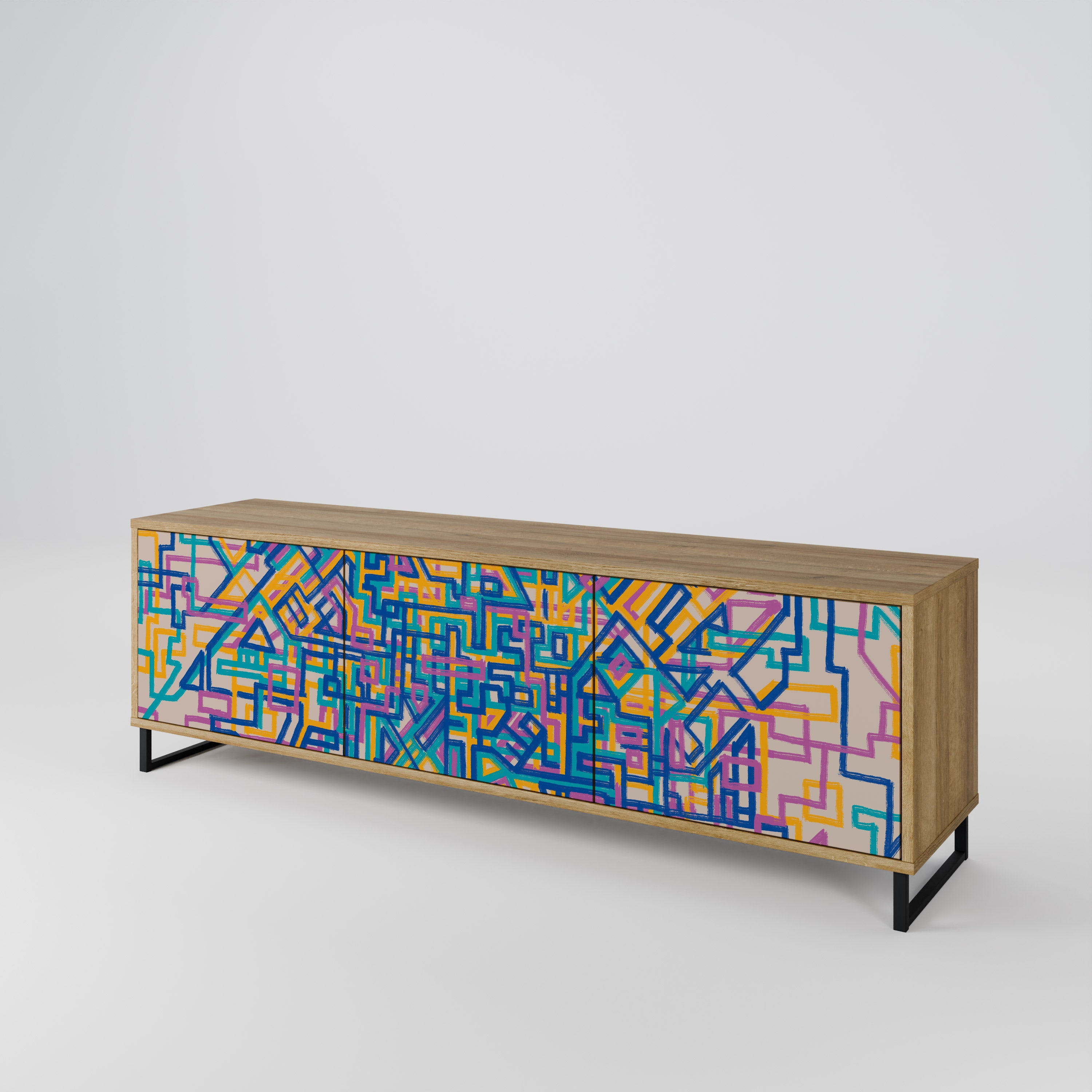 MEMORIES MAP Mueble de TV de 3 Puertas