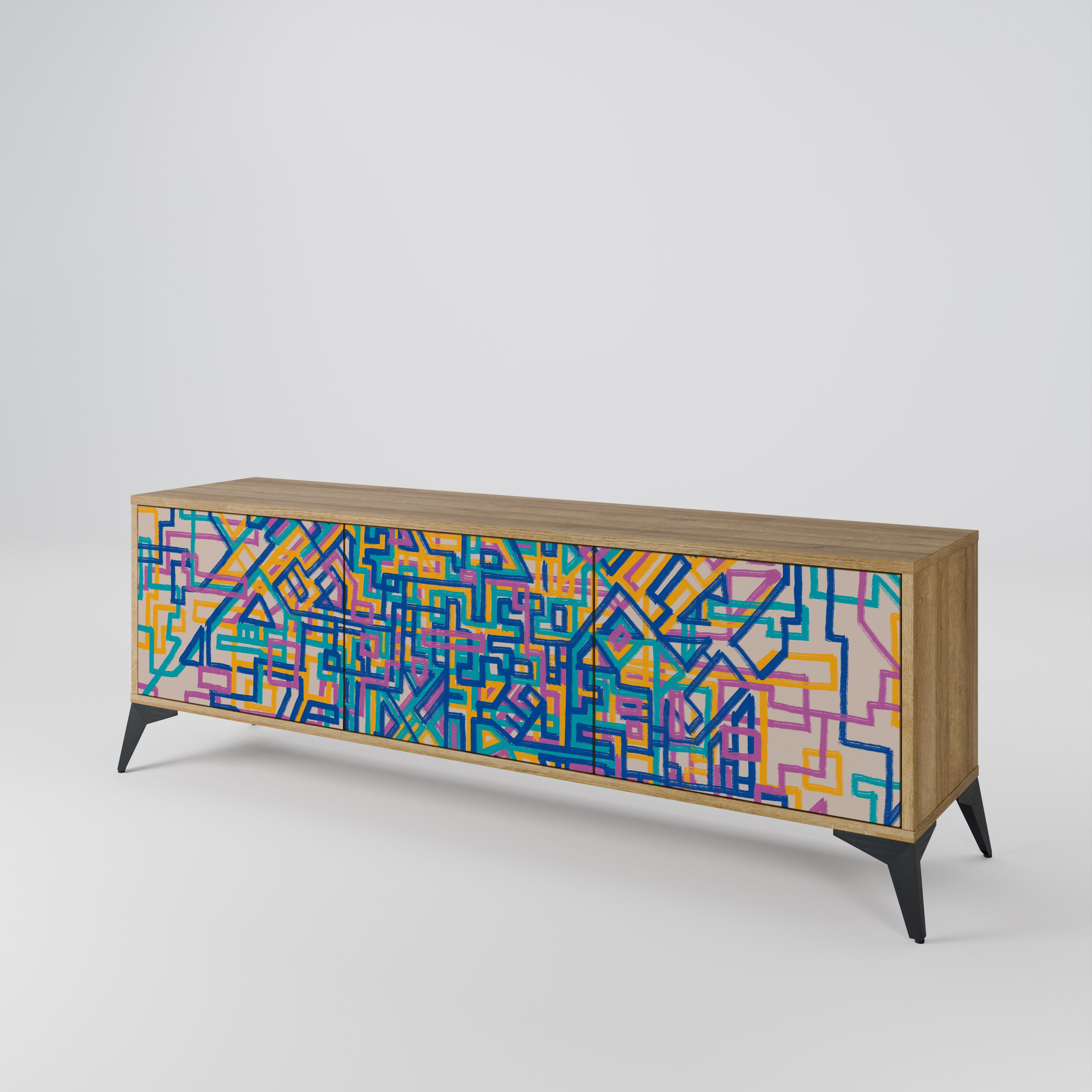 MEMORIES MAP Mueble de TV de 3 Puertas