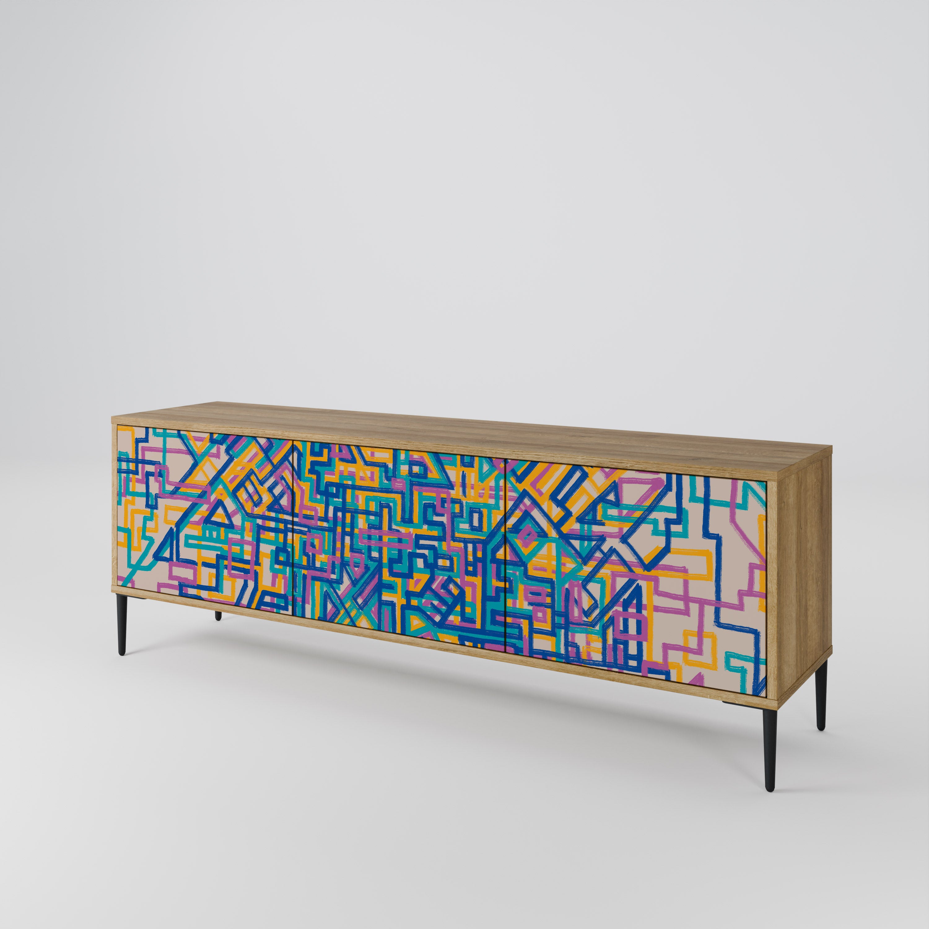 MEMORIES MAP Mueble de TV de 3 Puertas