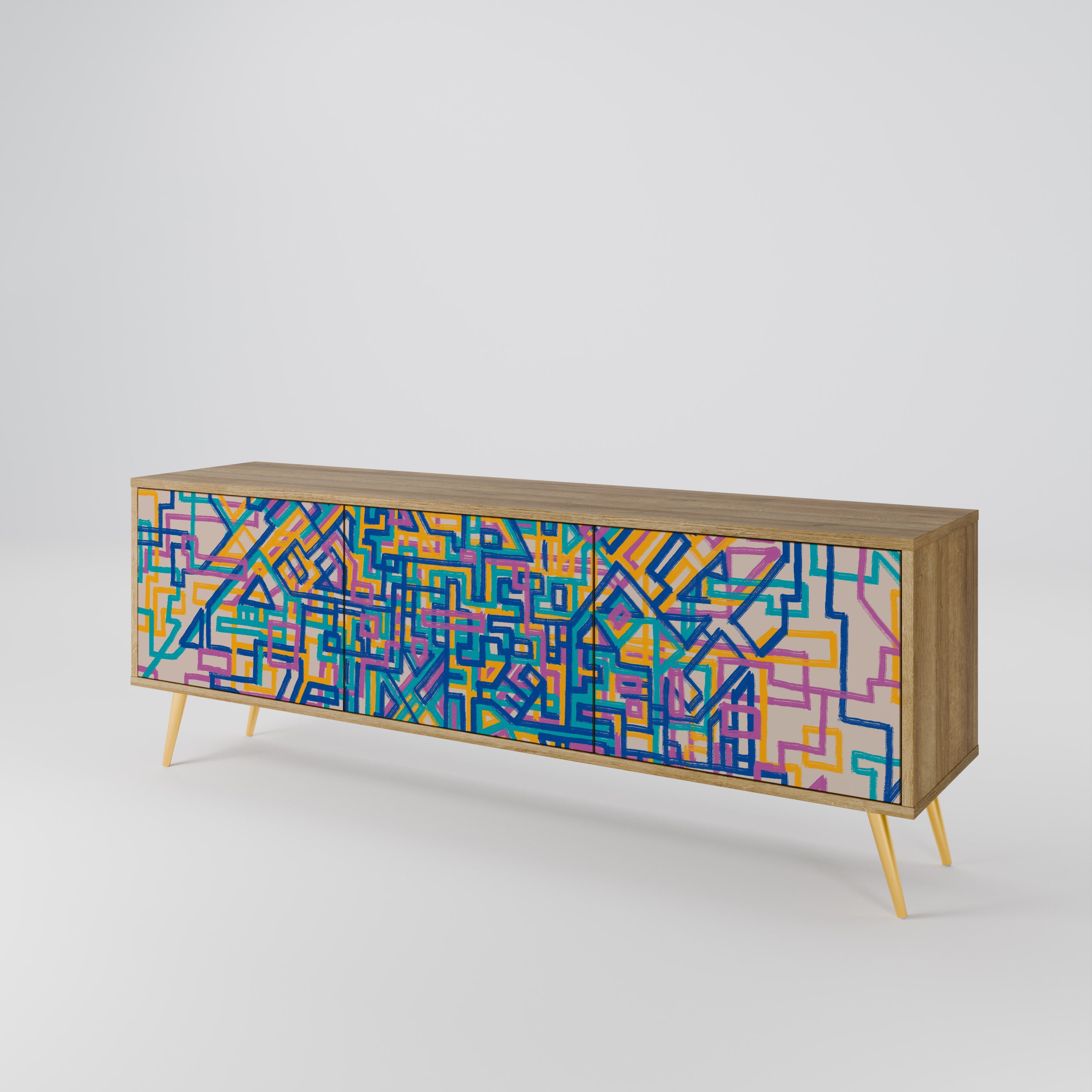 MEMORIES MAP Mueble de TV de 3 Puertas