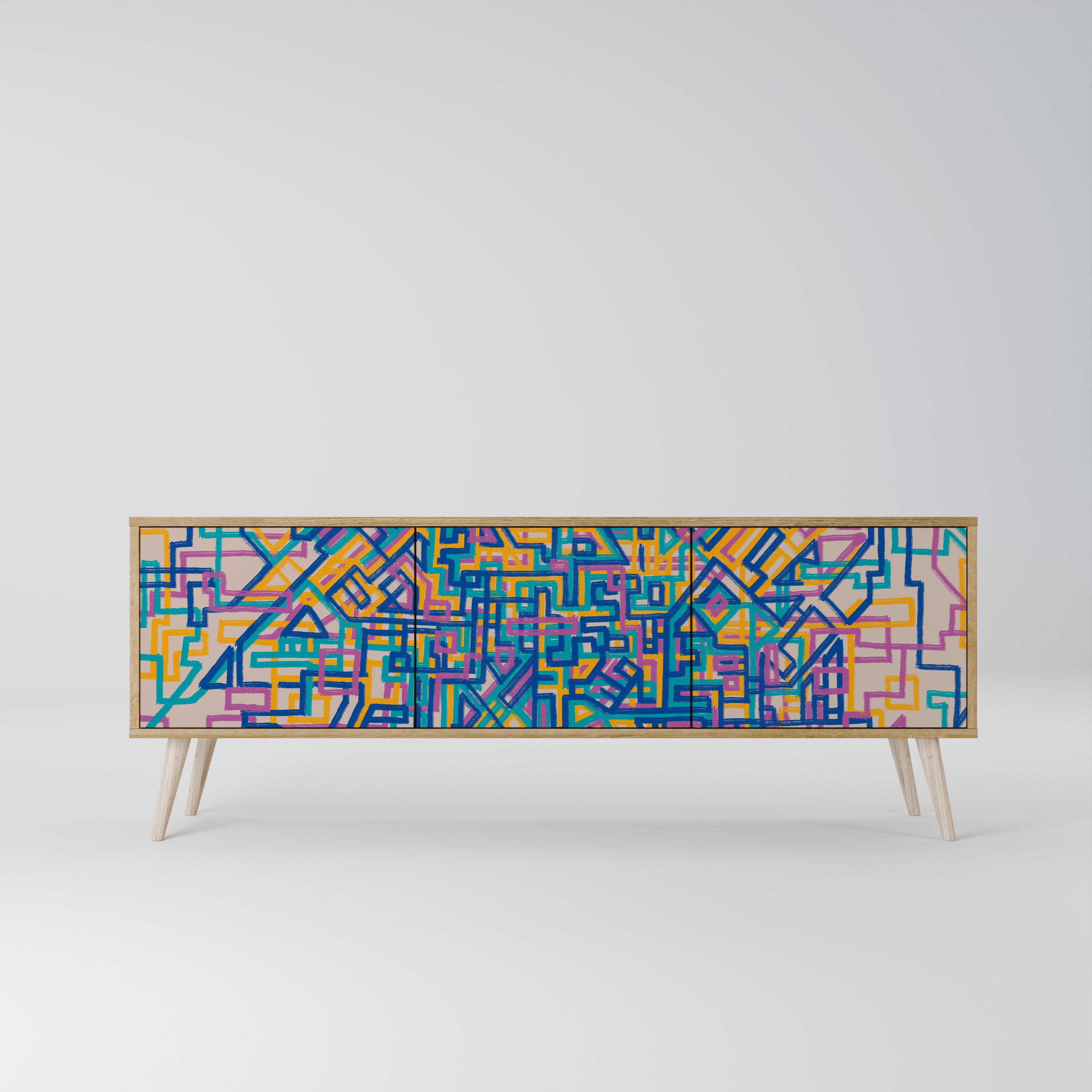 MEMORIES MAP Mueble de TV de 3 Puertas