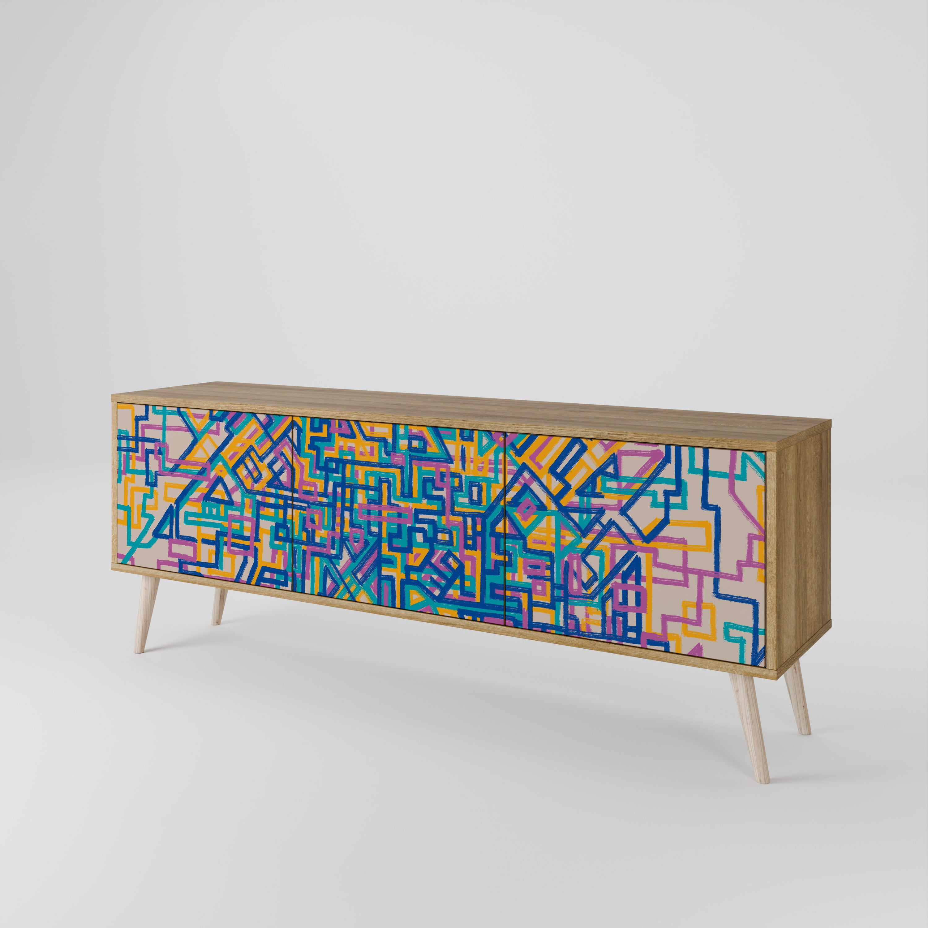 MEMORIES MAP Mueble de TV de 3 Puertas