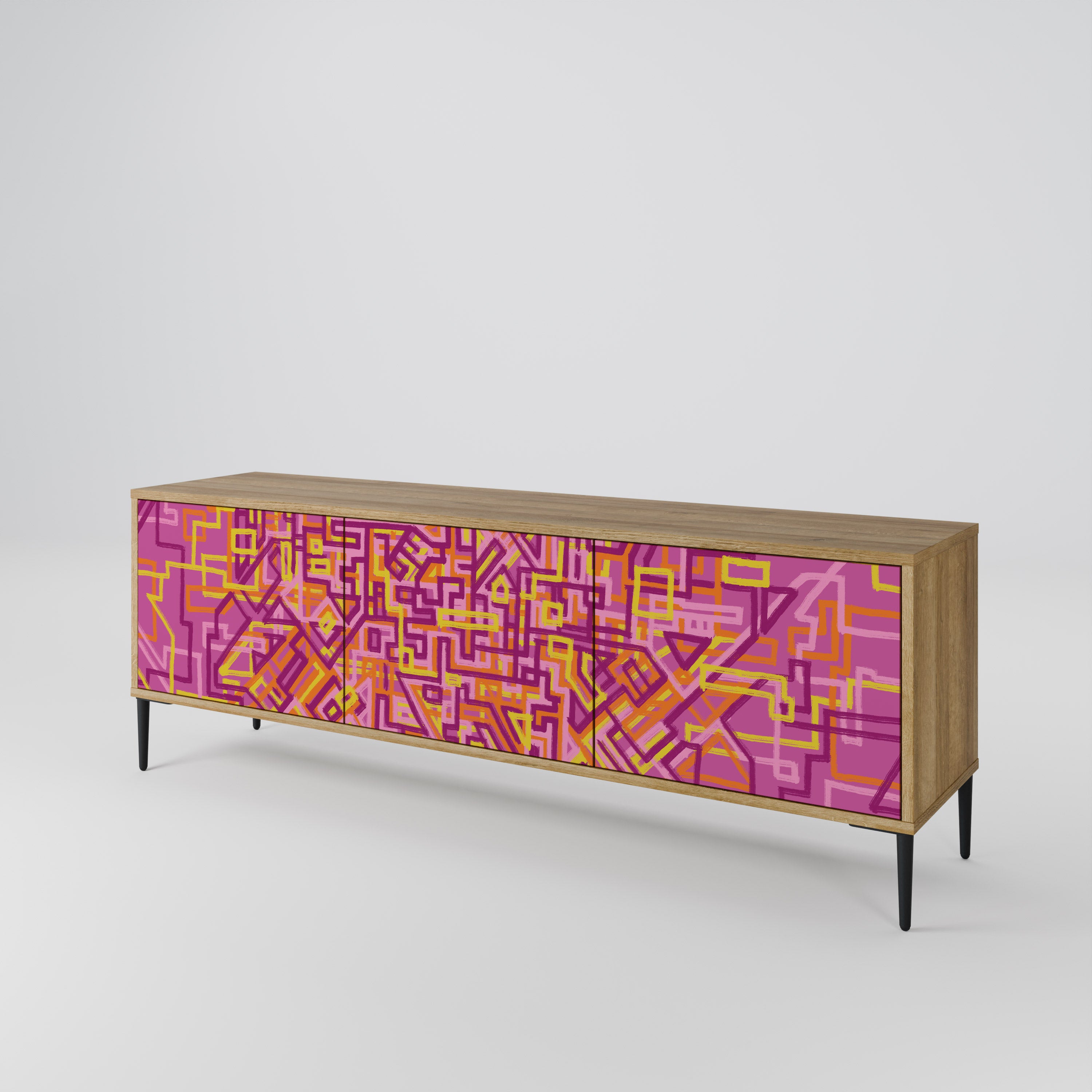 LOVELY MEMORIES Mueble de TV de 3 Puertas