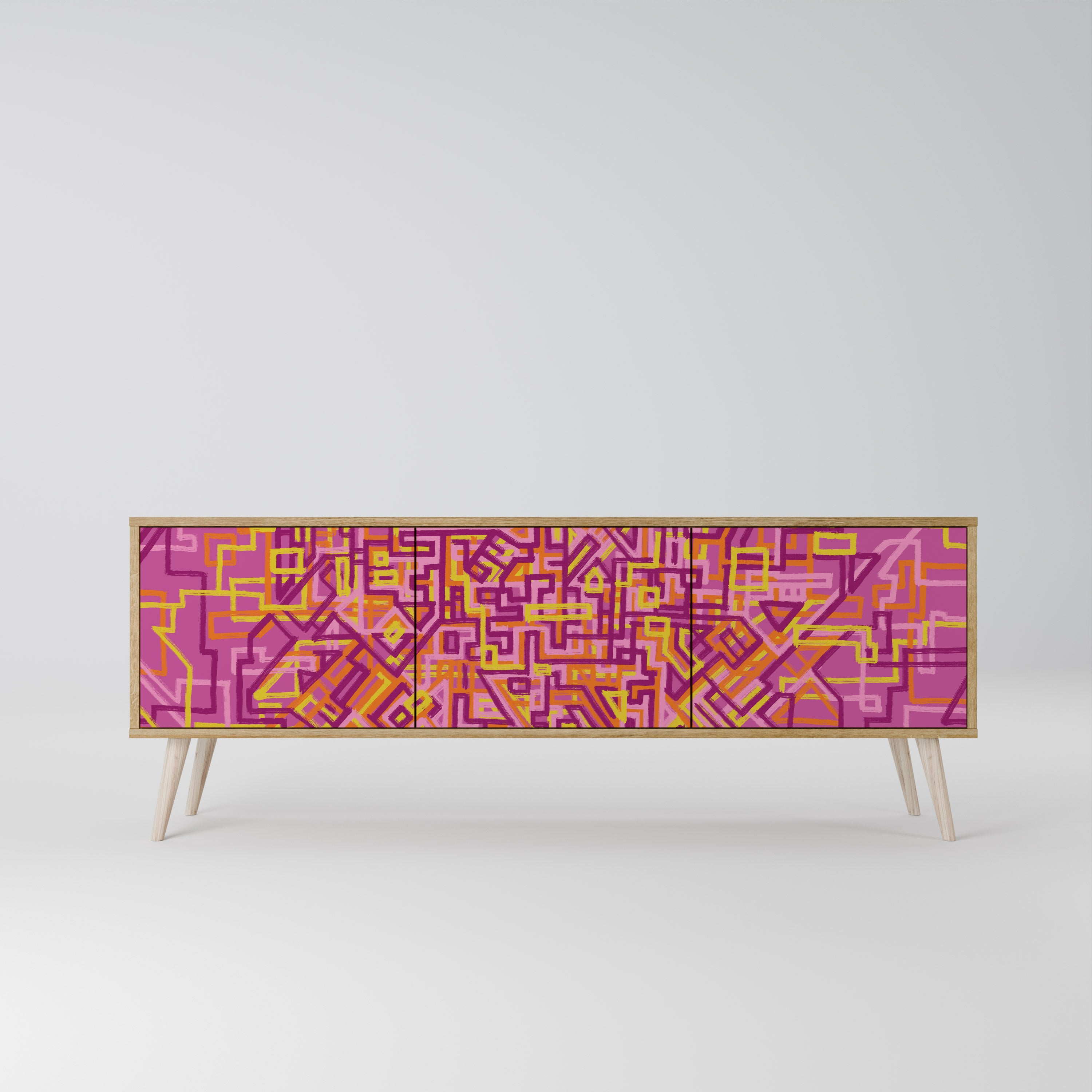 LOVELY MEMORIES Mueble de TV de 3 Puertas