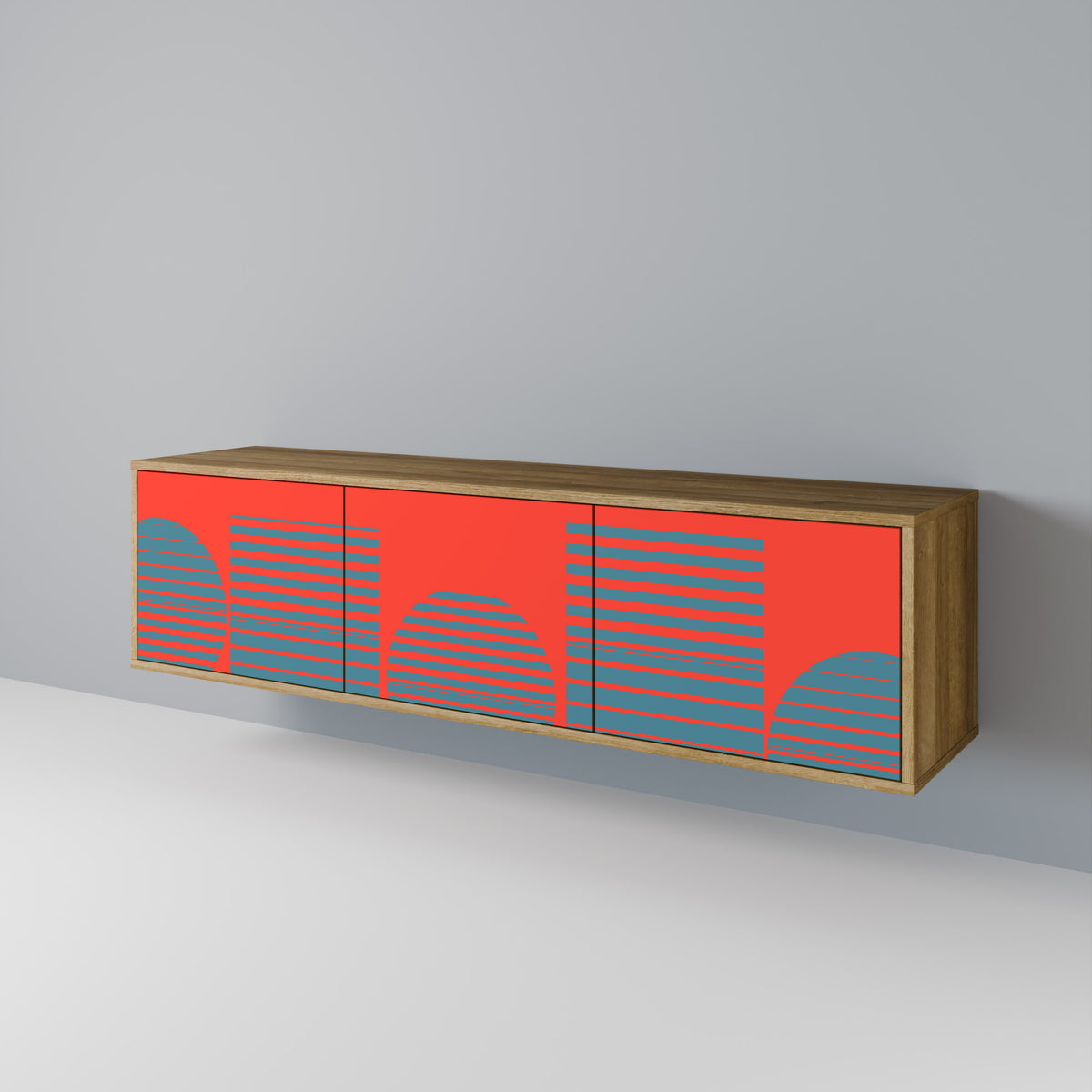 RISING GEOMETRY STARS Mueble de TV de 3 Puertas