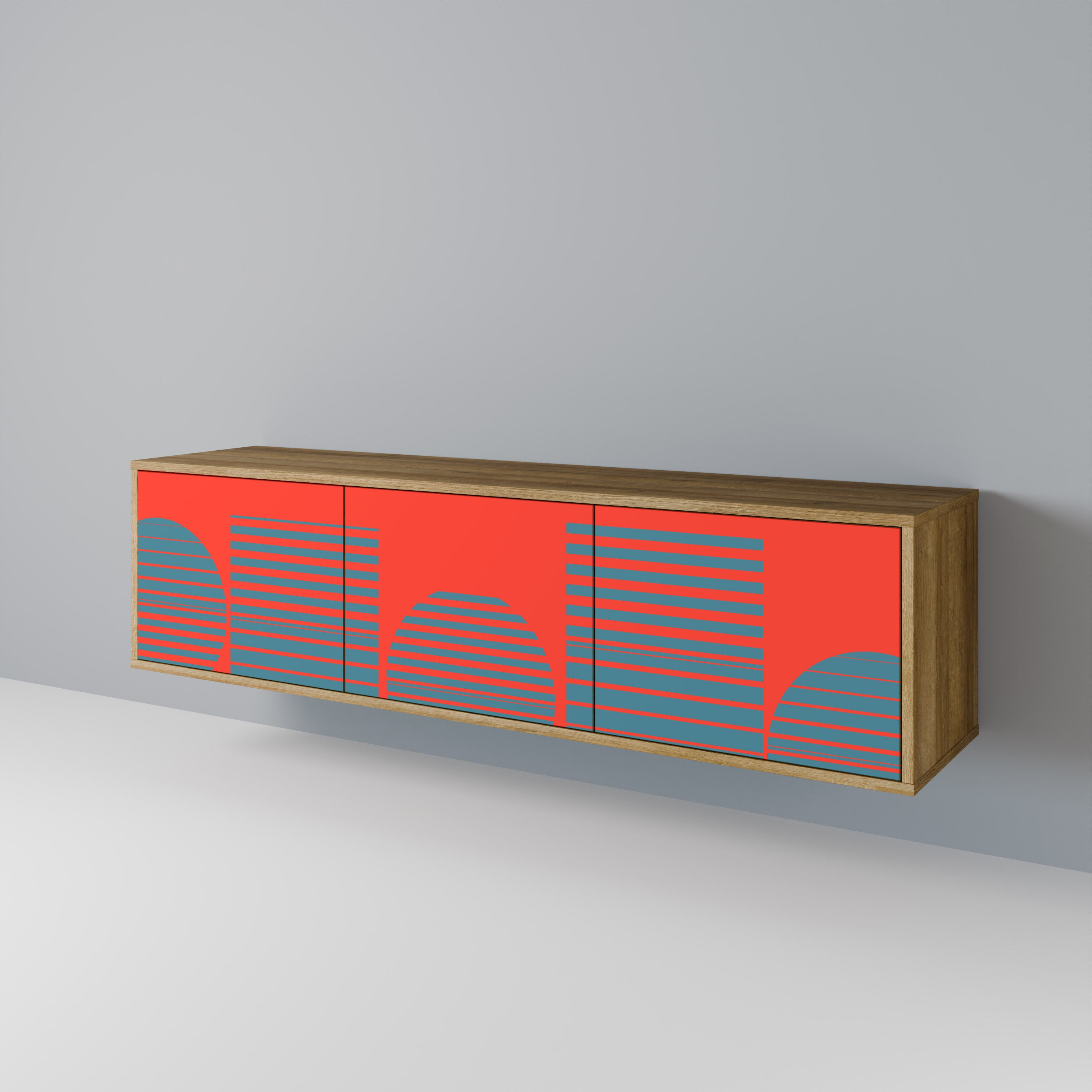 RISING GEOMETRY STARS Mueble de TV de 3 Puertas
