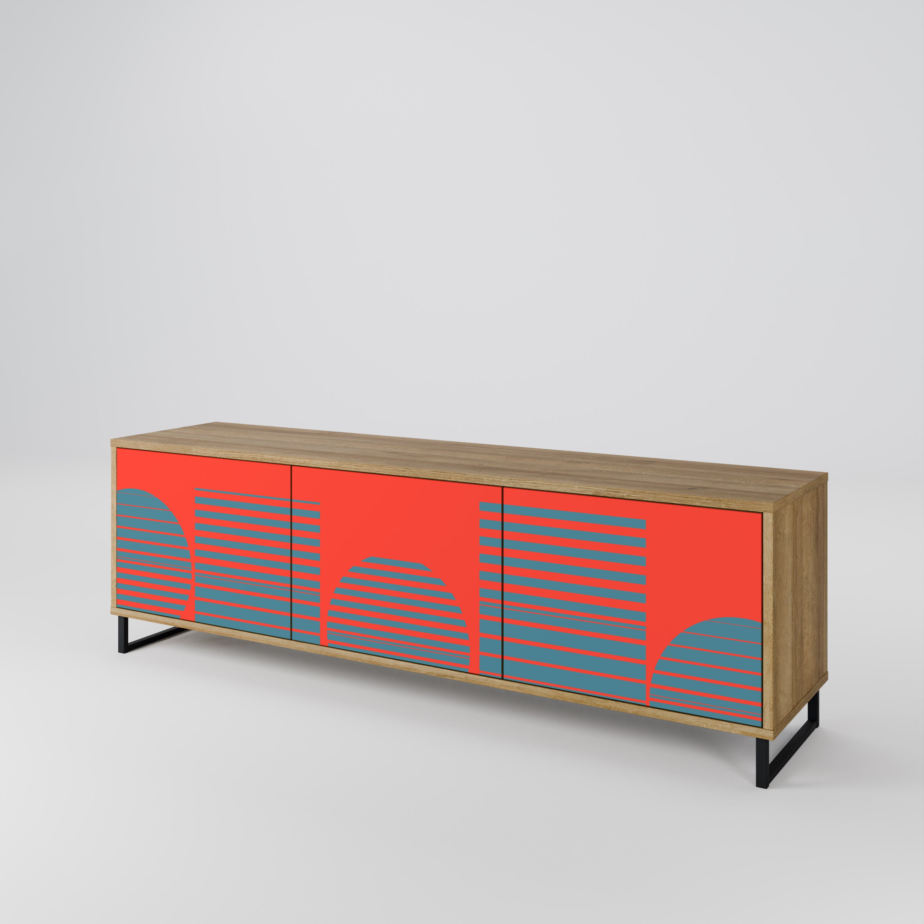 RISING GEOMETRY STARS Mueble de TV de 3 Puertas