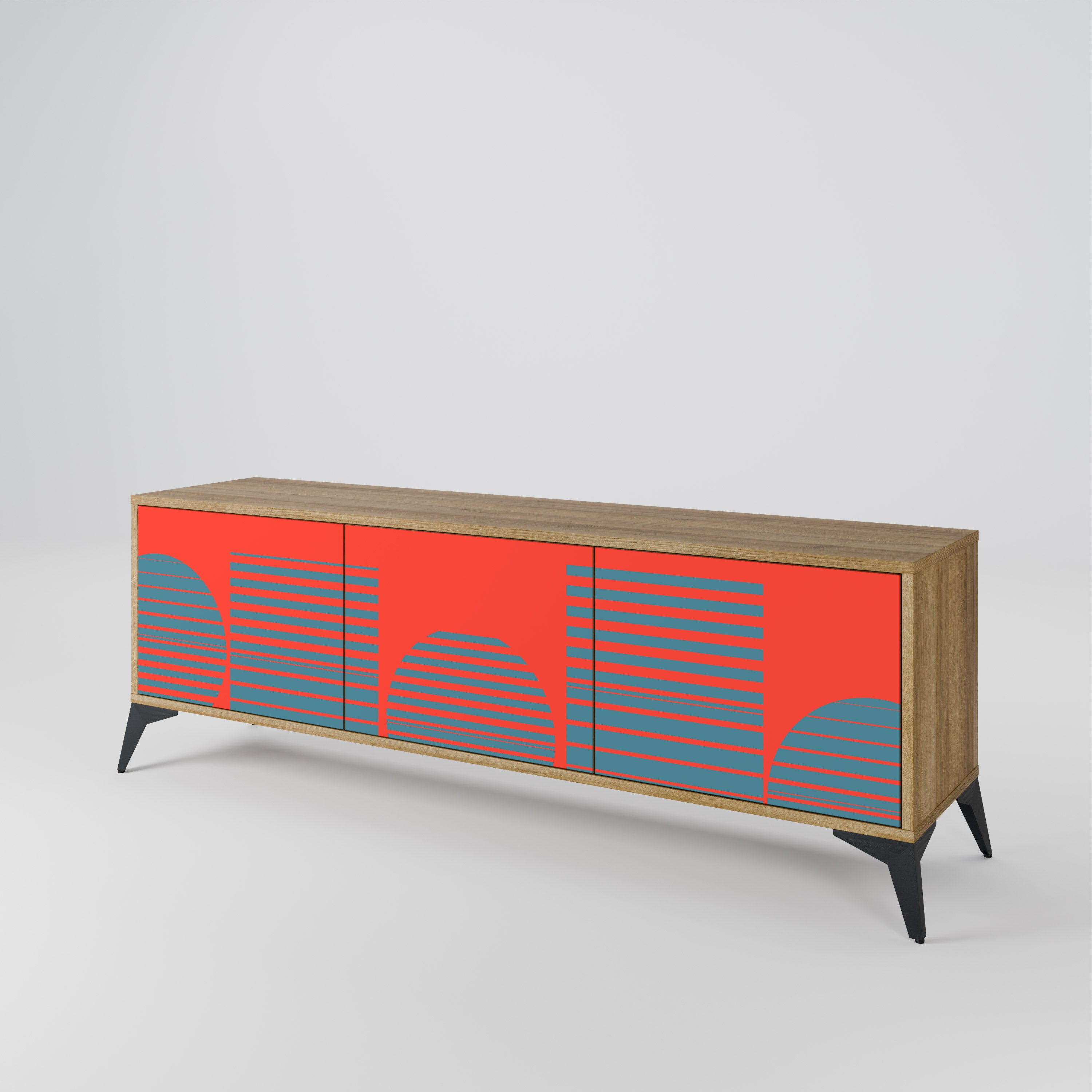RISING GEOMETRY STARS Mueble de TV de 3 Puertas