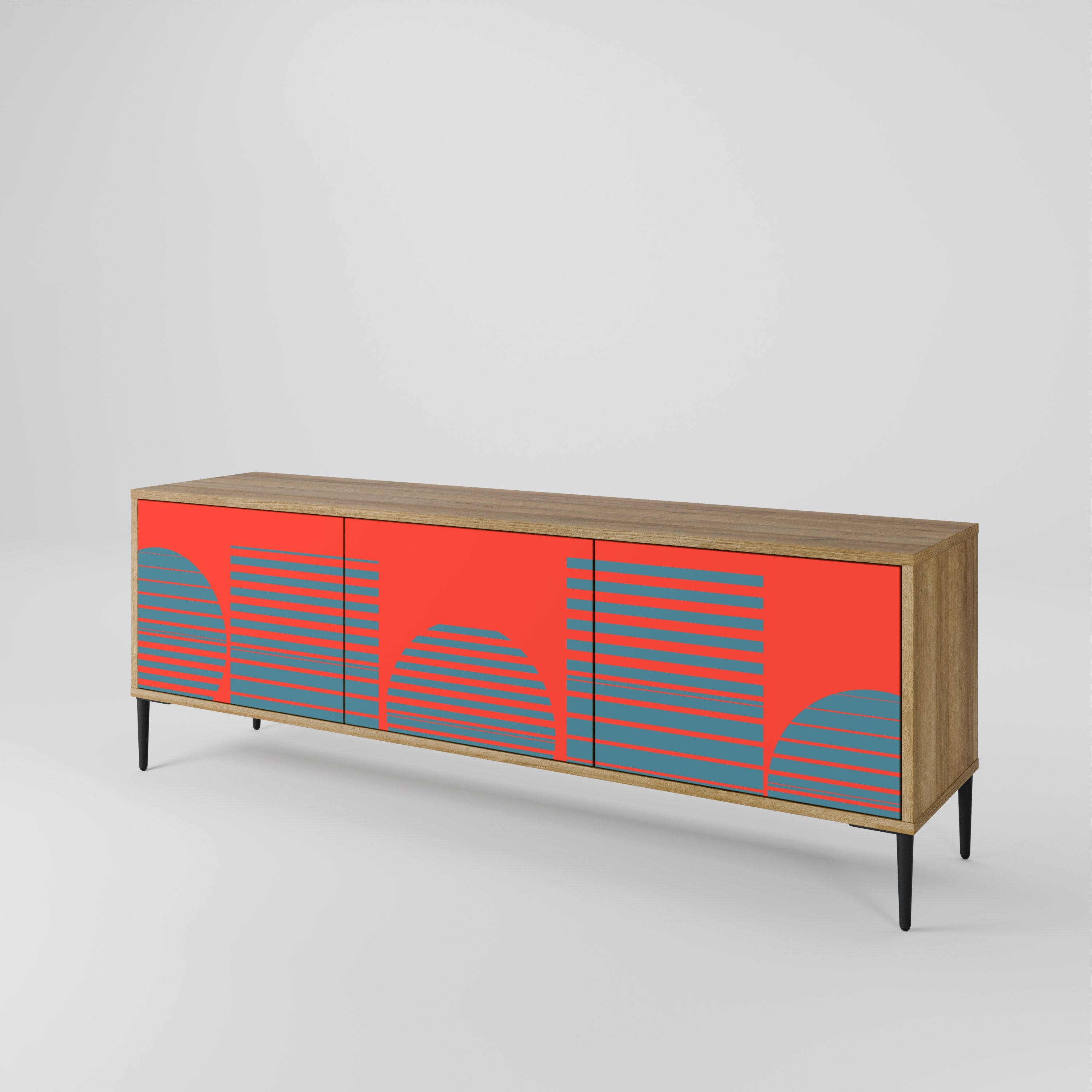 RISING GEOMETRY STARS Mueble de TV de 3 Puertas
