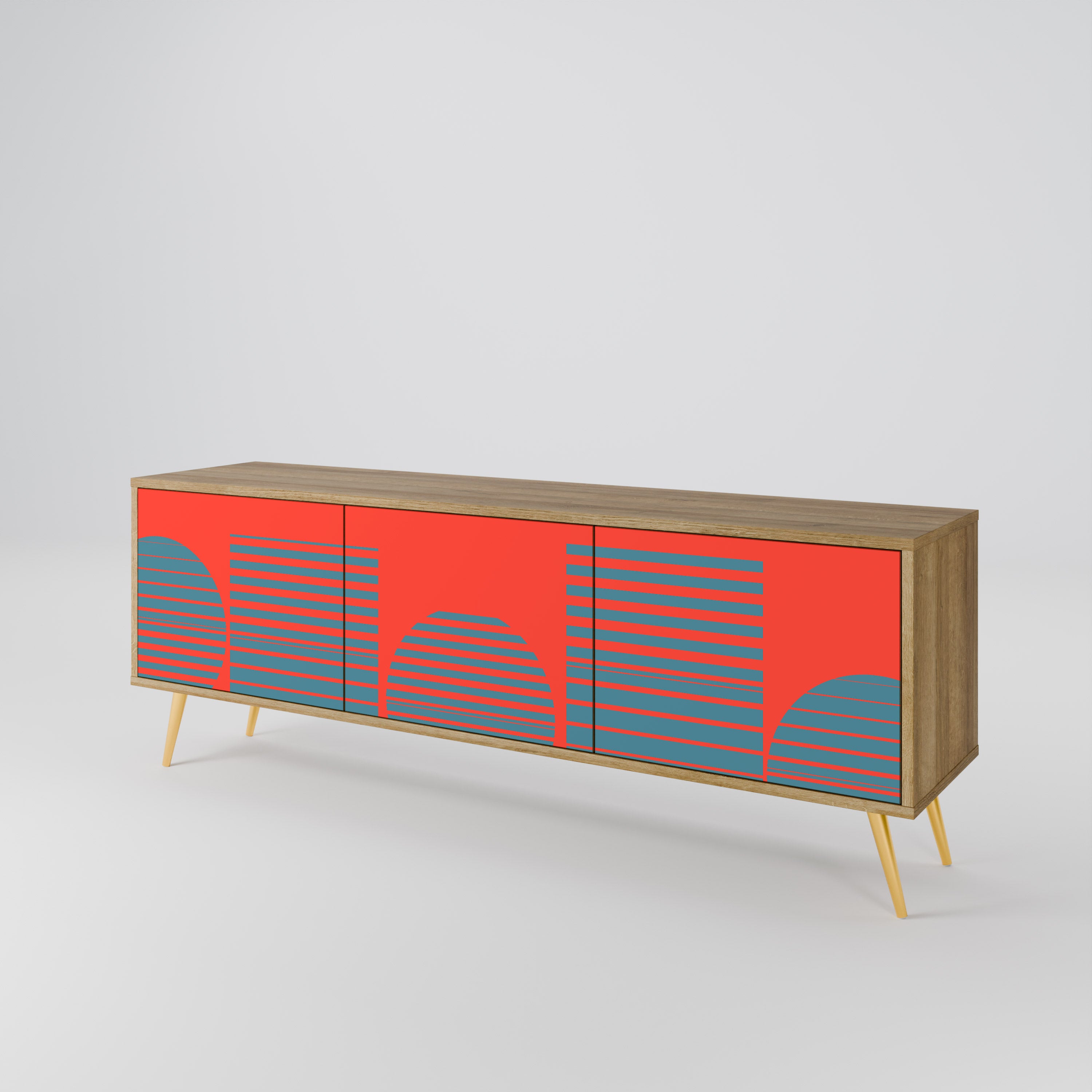 RISING GEOMETRY STARS Mueble de TV de 3 Puertas