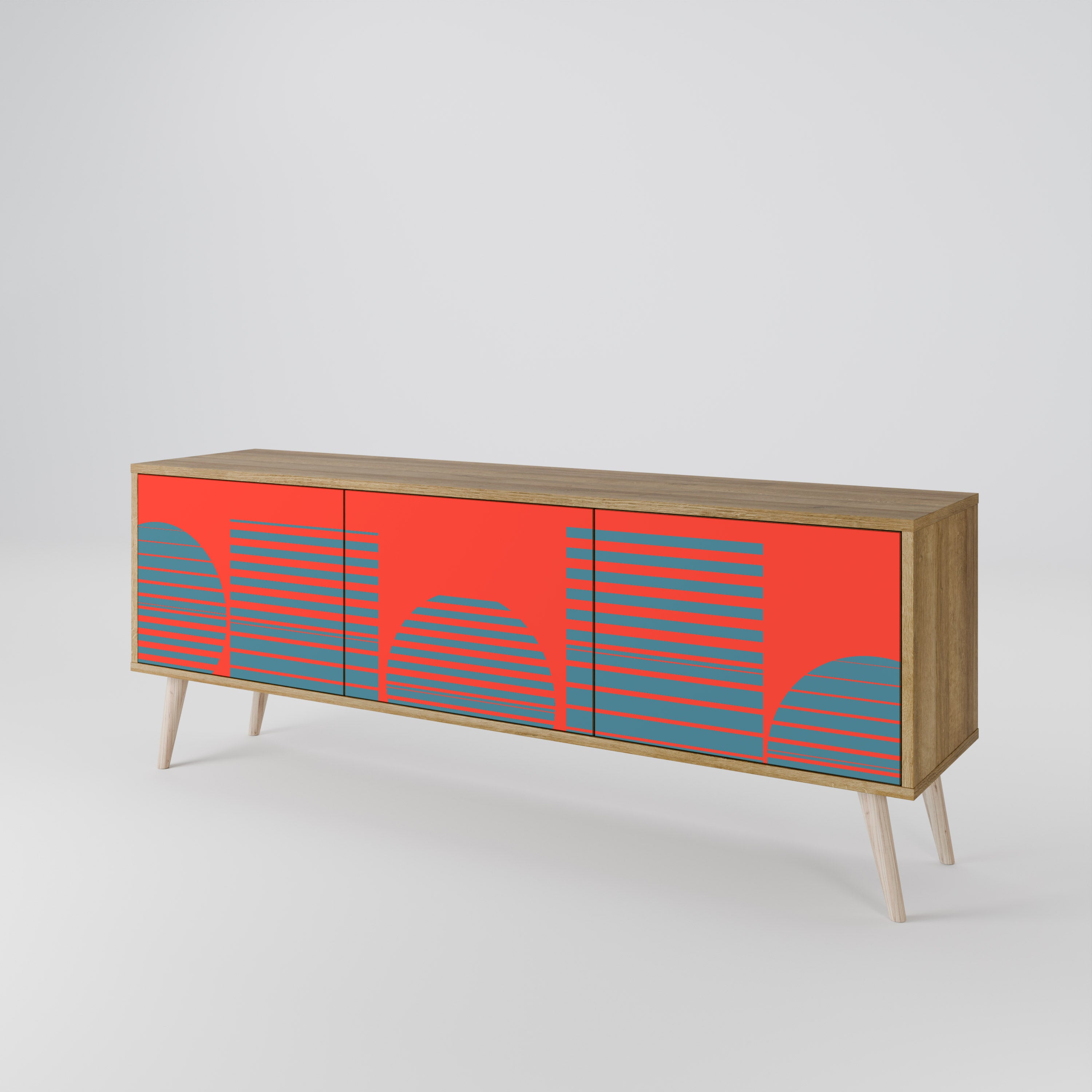 RISING GEOMETRY STARS Mueble de TV de 3 Puertas