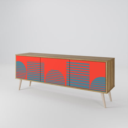 RISING GEOMETRY STARS Mueble de TV de 3 Puertas