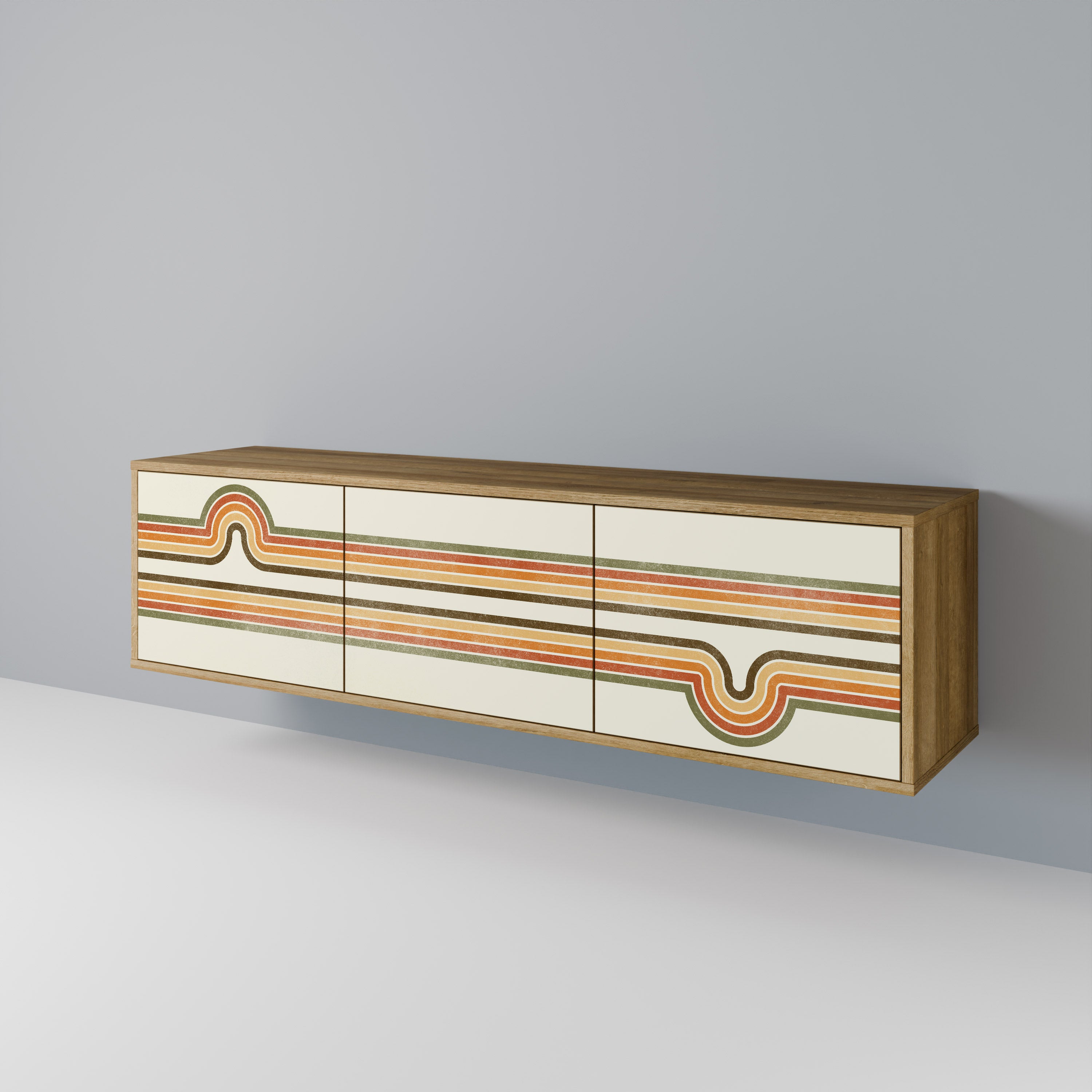 EXCEPTIONAL STREAM Mueble de TV de 3 Puertas