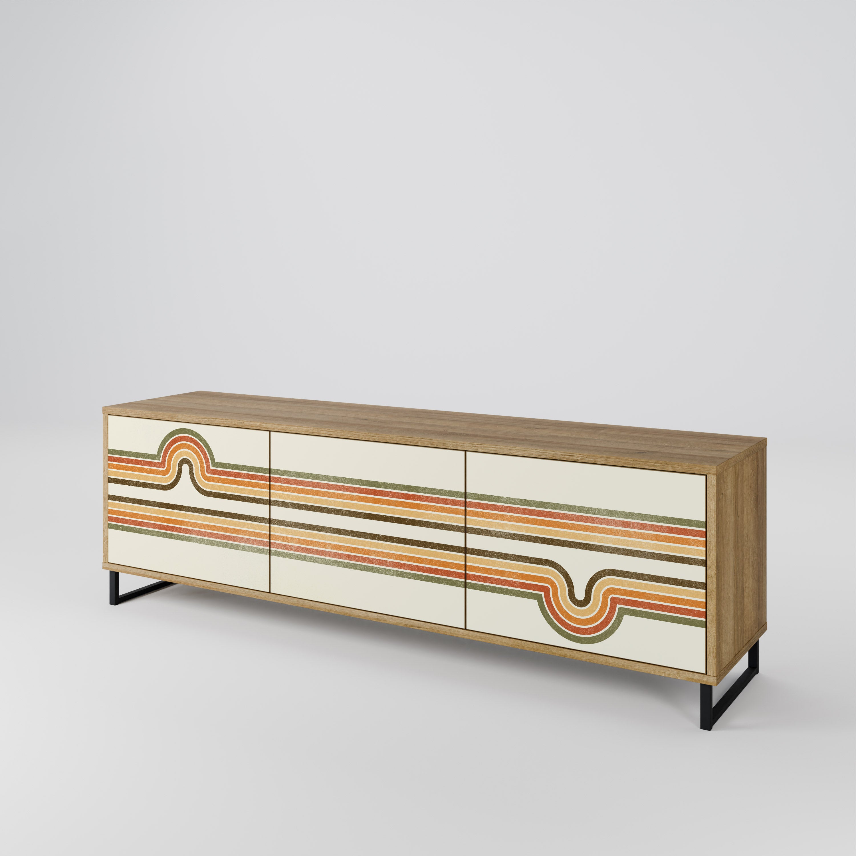 EXCEPTIONAL STREAM Mueble de TV de 3 Puertas