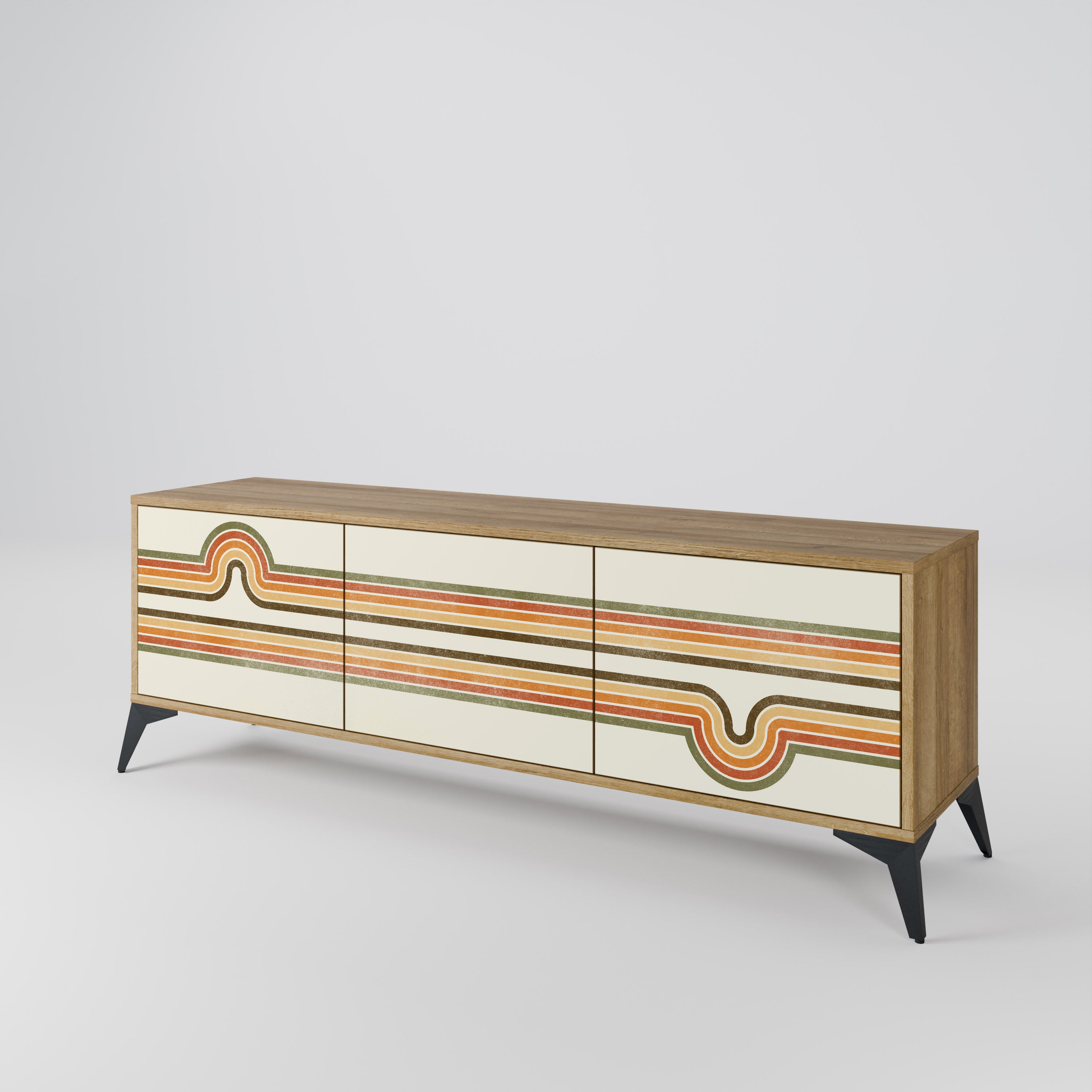 EXCEPTIONAL STREAM Mueble de TV de 3 Puertas