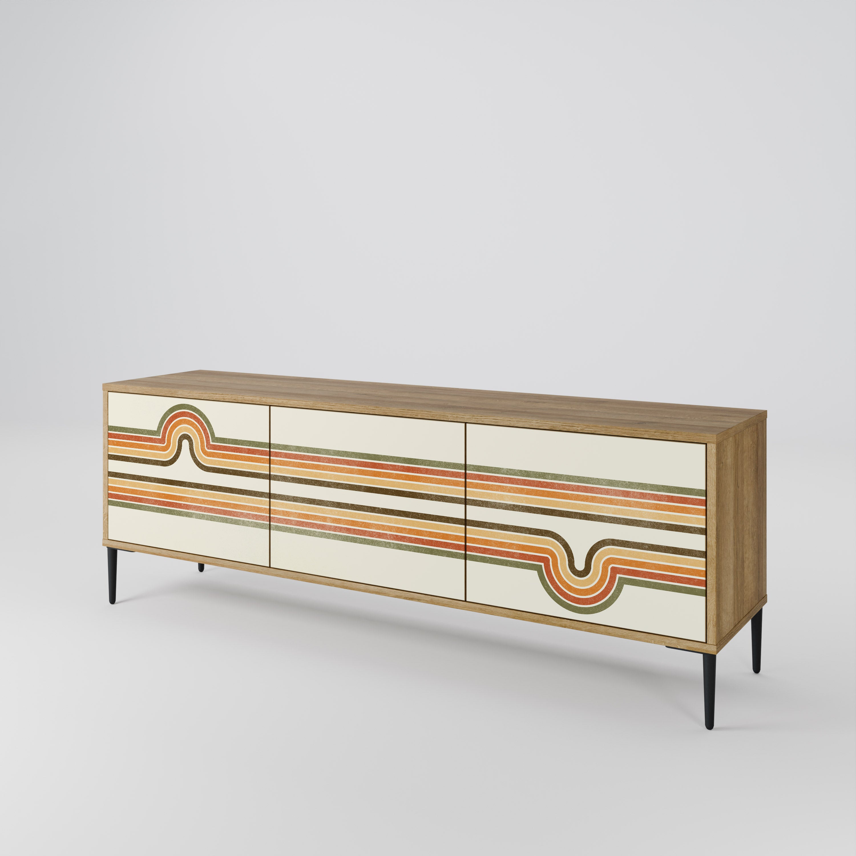 EXCEPTIONAL STREAM Mueble de TV de 3 Puertas