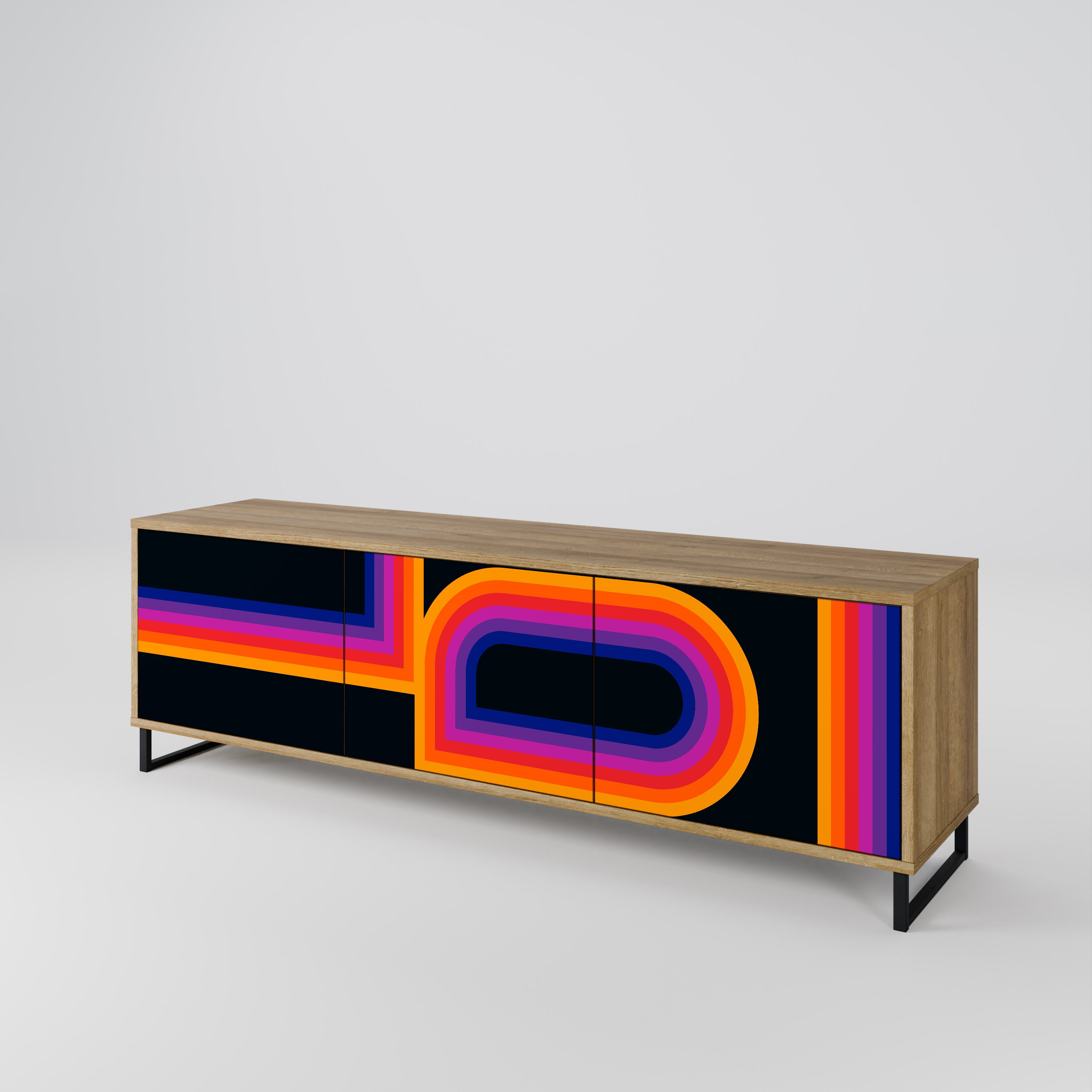 BLINDED BY THE LIGHTS Mueble de TV de 3 Puertas