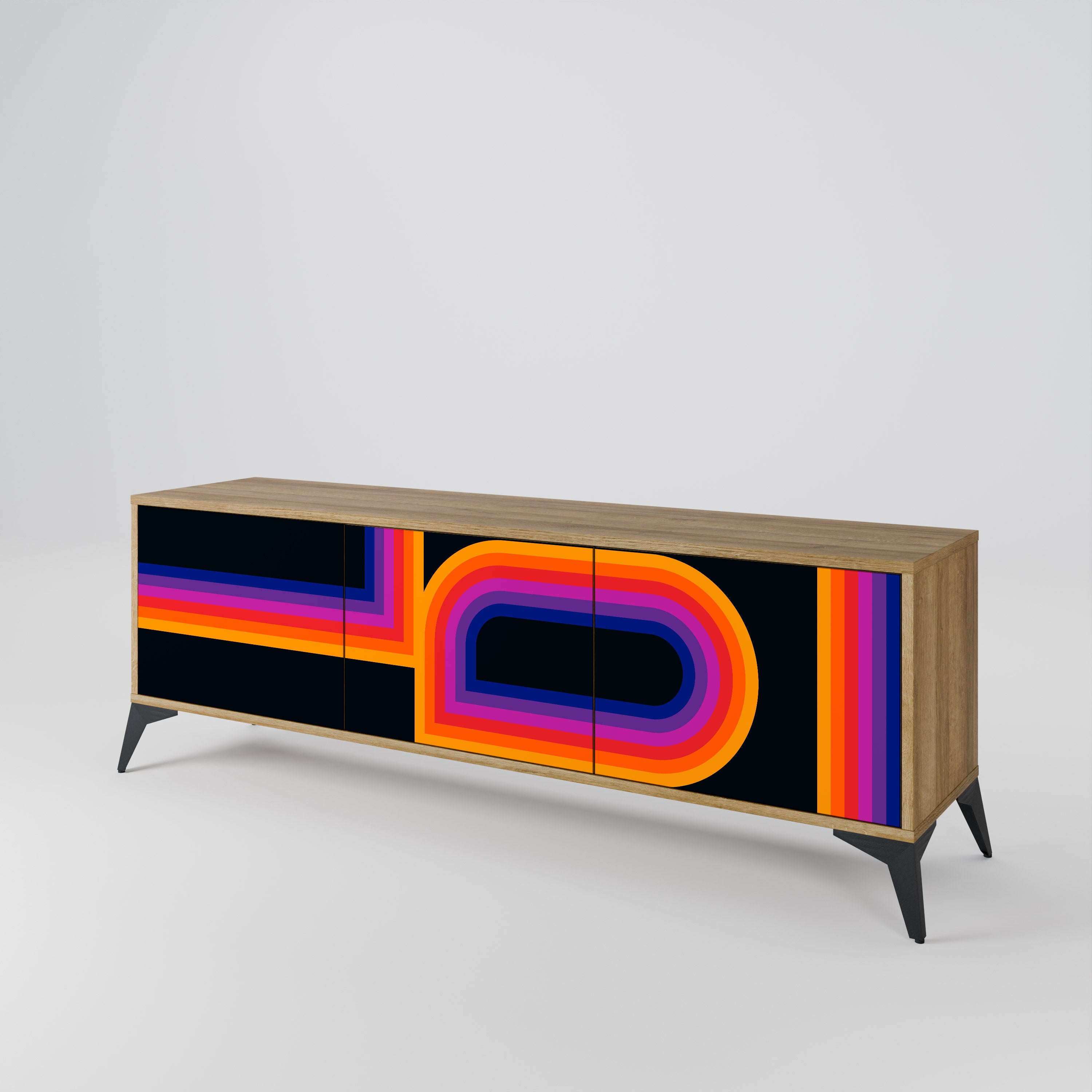 BLINDED BY THE LIGHTS Mueble de TV de 3 Puertas