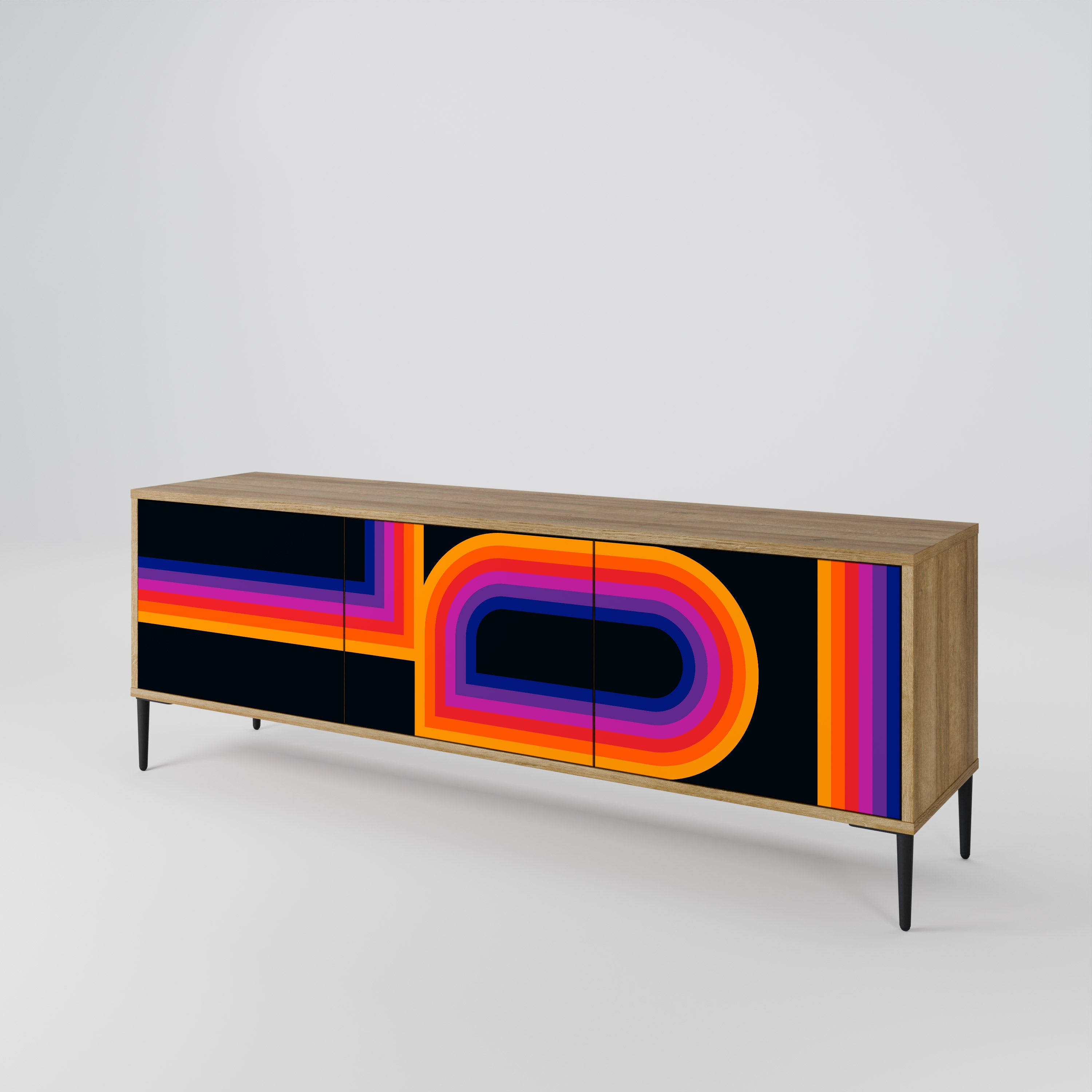 BLINDED BY THE LIGHTS Mueble de TV de 3 Puertas