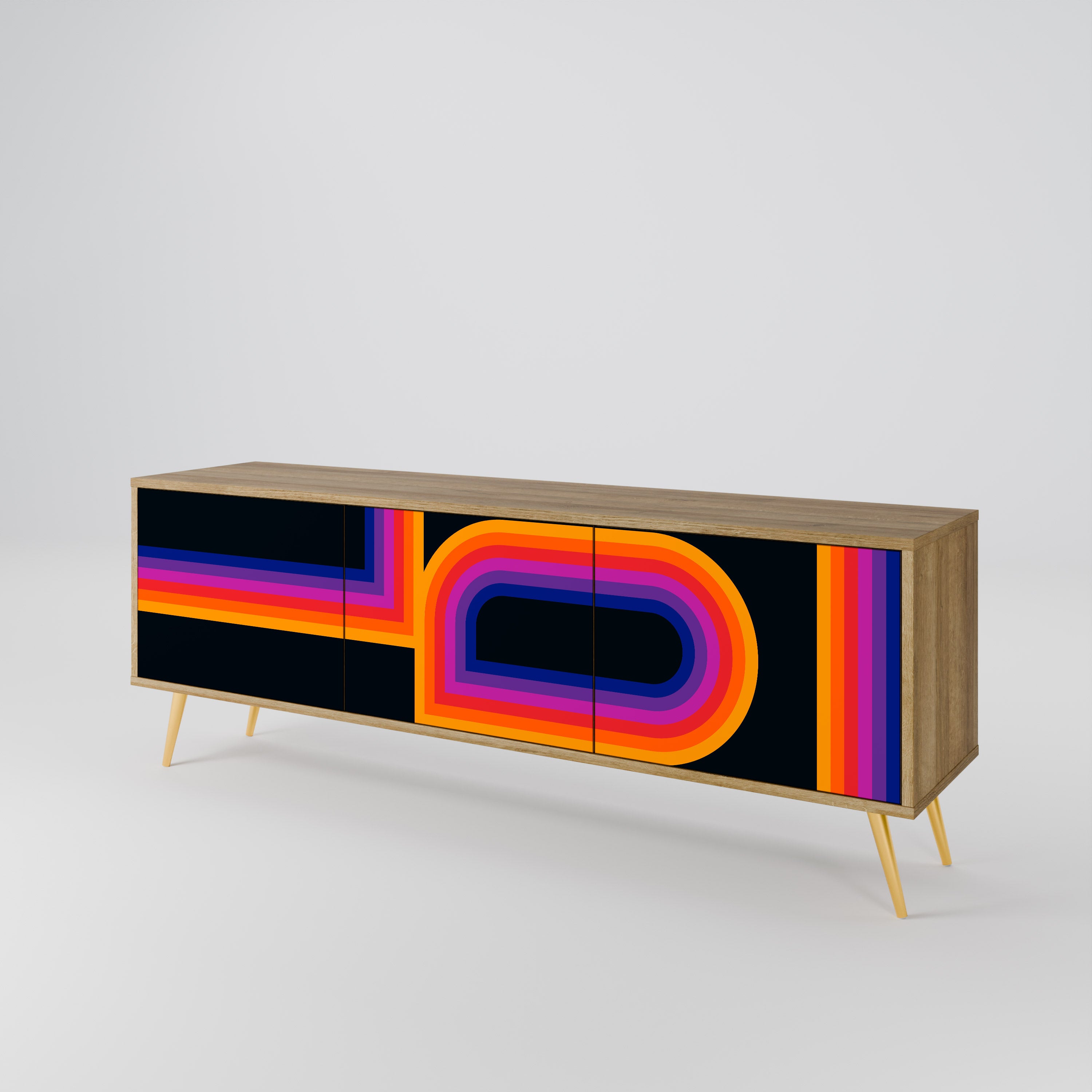 BLINDED BY THE LIGHTS Mueble de TV de 3 Puertas