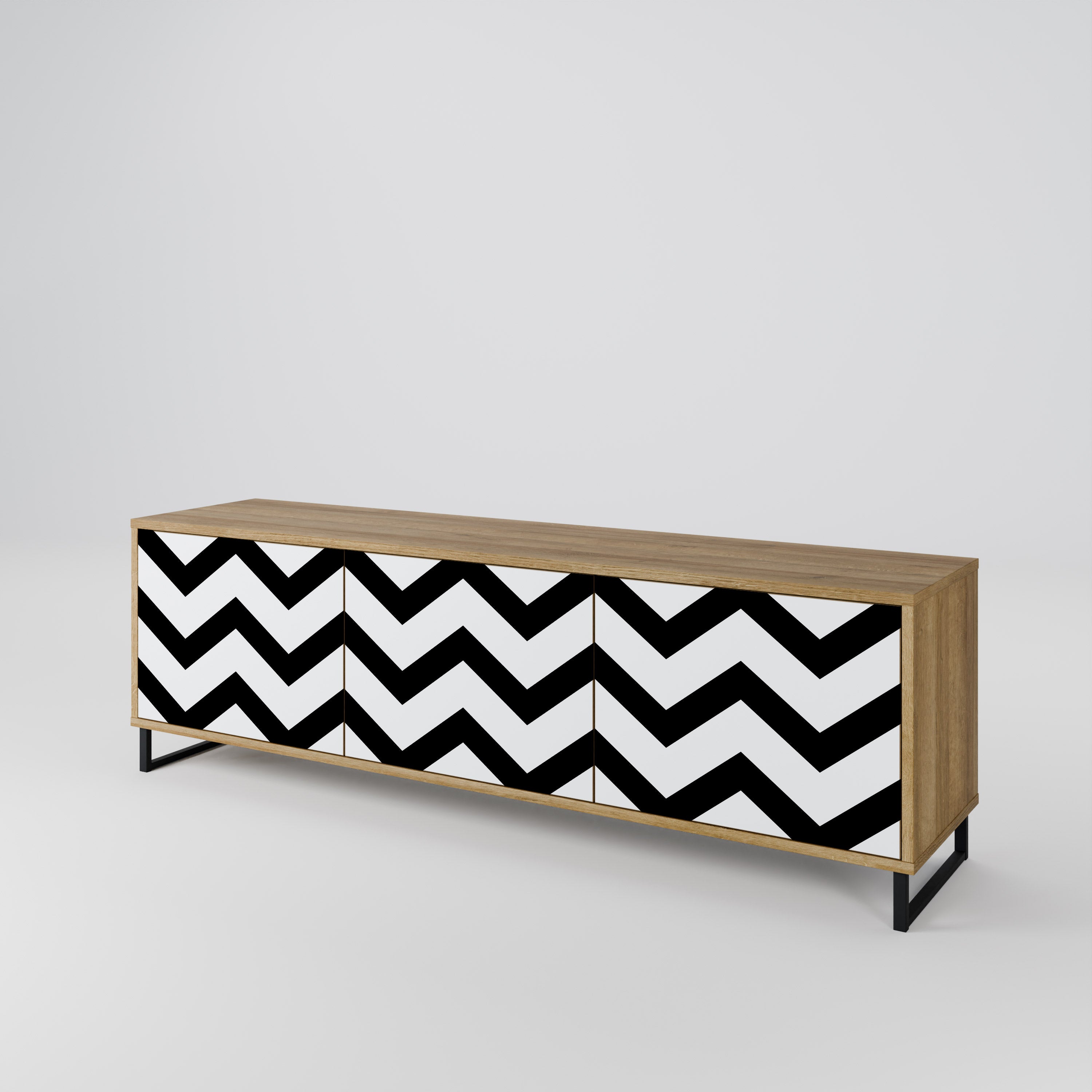 CLASSIC ZIG ZAG Mueble de TV de 3 Puertas