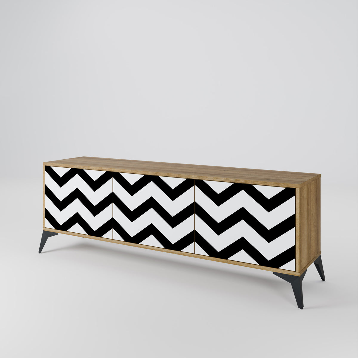 CLASSIC ZIG ZAG 3-Door TV Cabinet