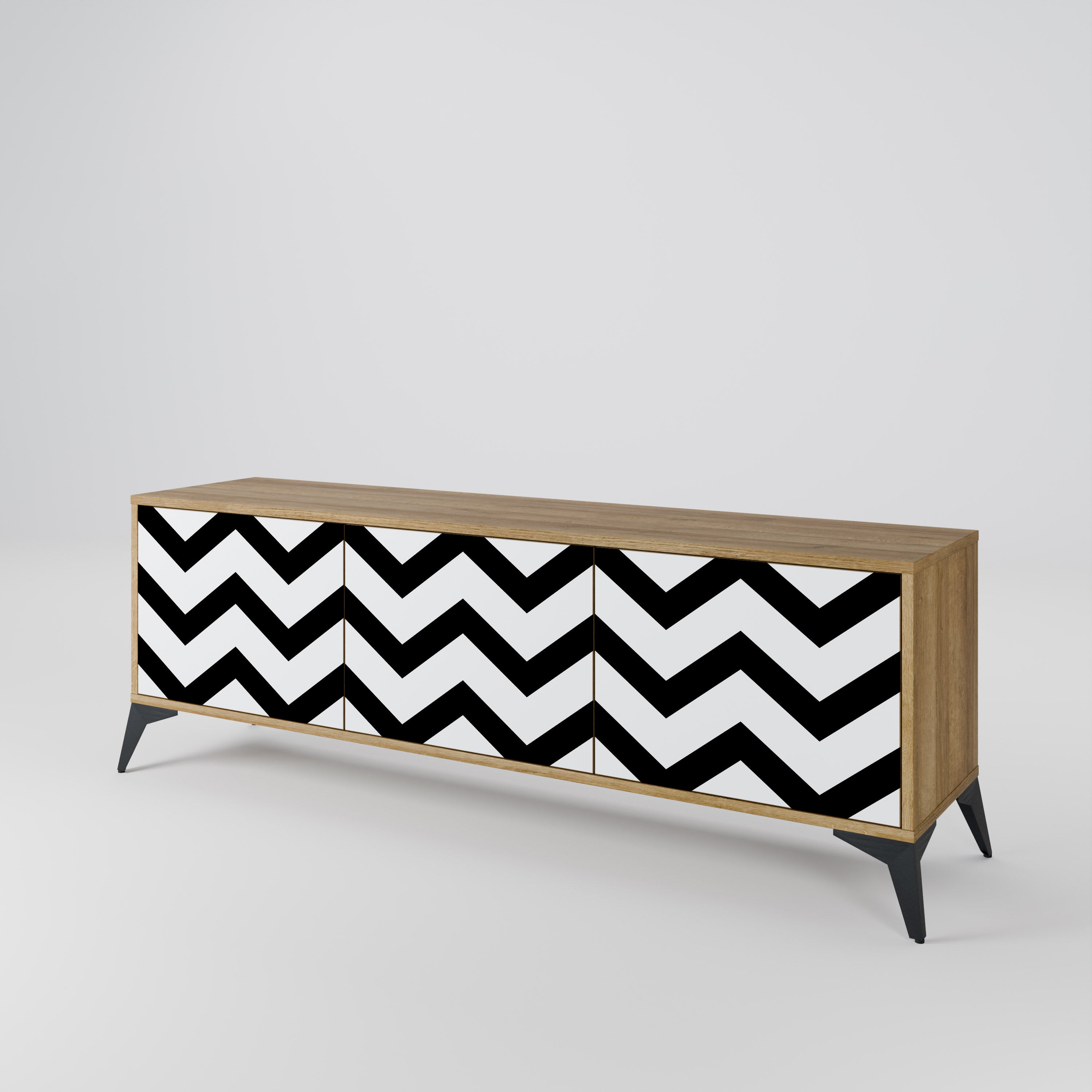 CLASSIC ZIG ZAG Mueble de TV de 3 Puertas