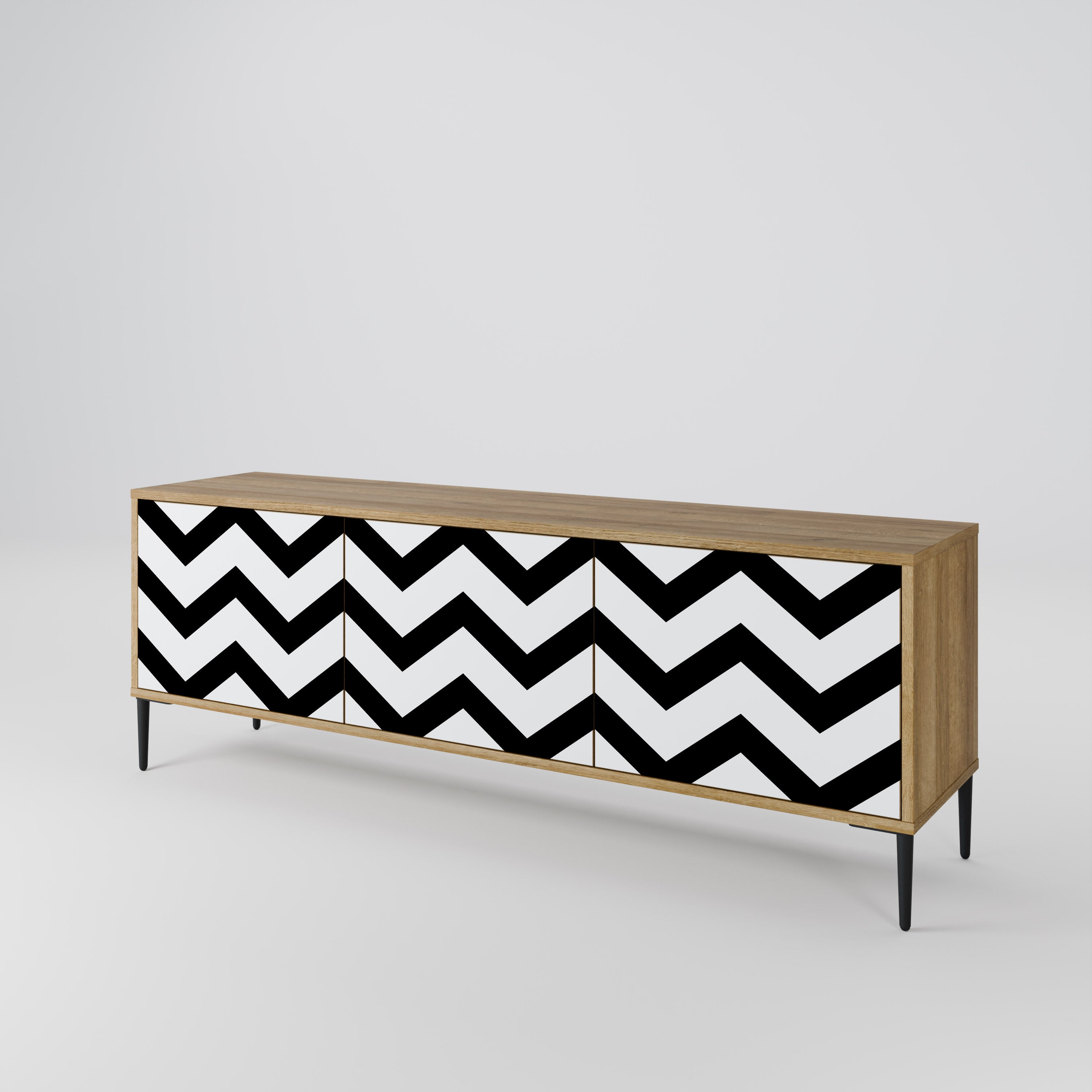 CLASSIC ZIG ZAG Mueble de TV de 3 Puertas