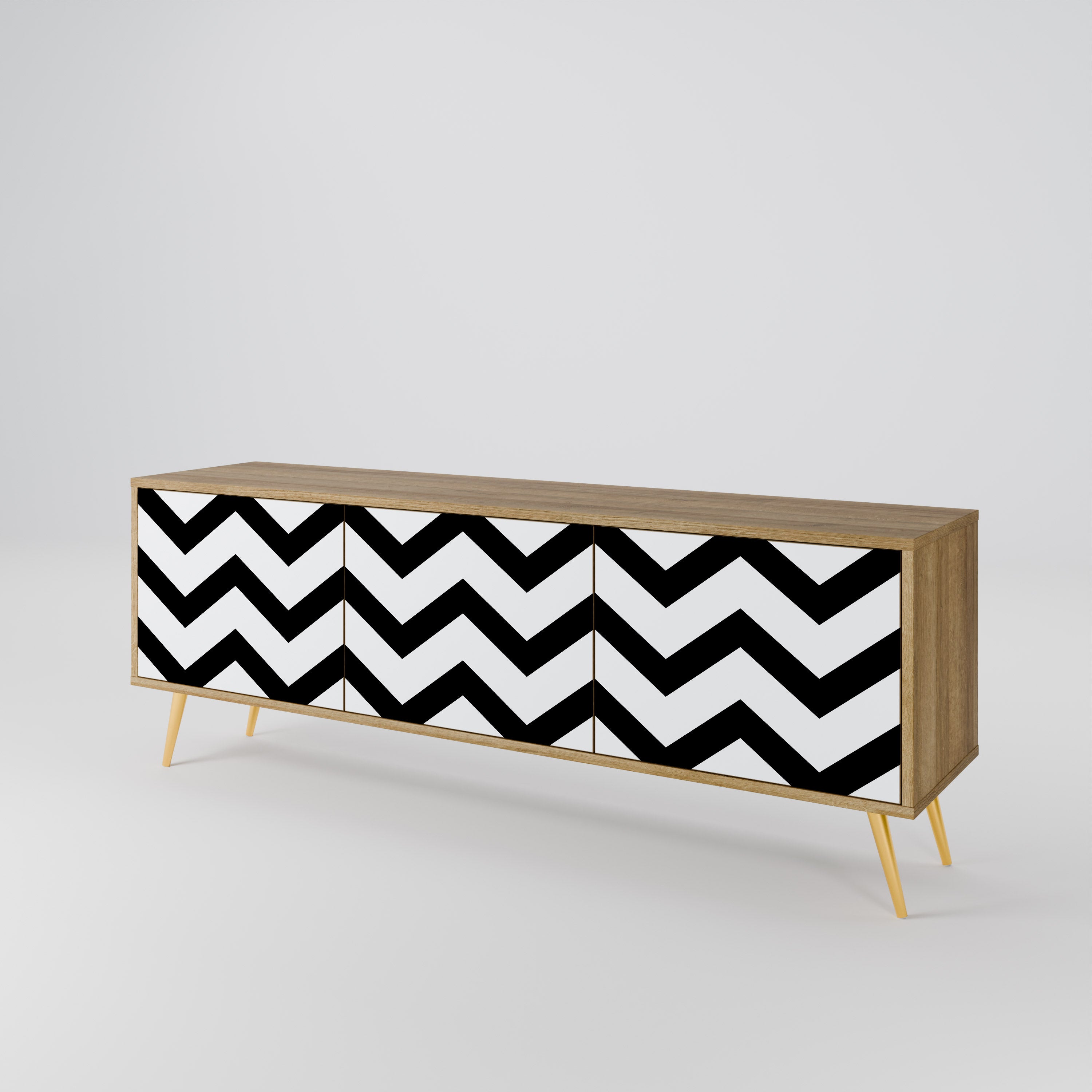 CLASSIC ZIG ZAG Mueble de TV de 3 Puertas