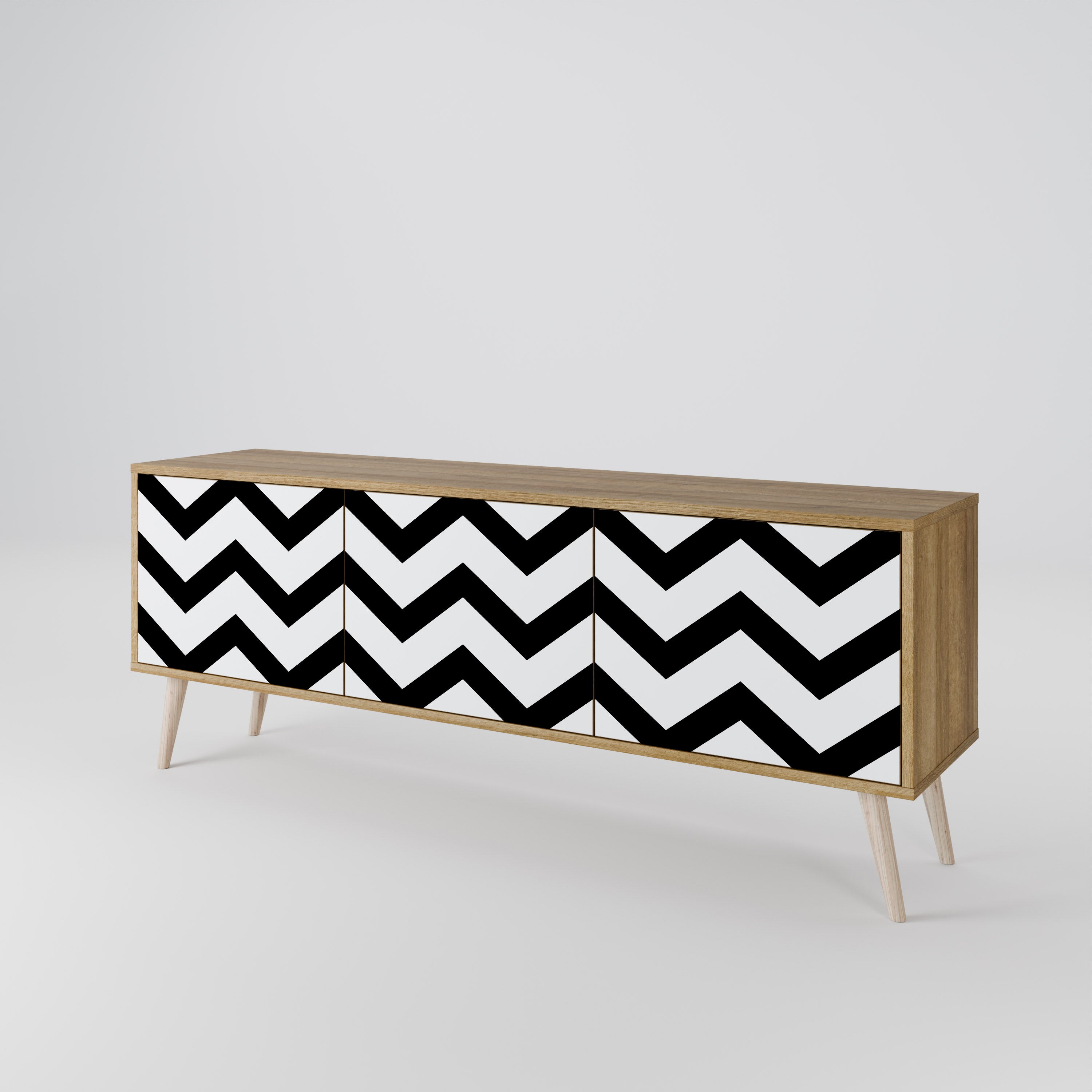 CLASSIC ZIG ZAG Mueble de TV de 3 Puertas