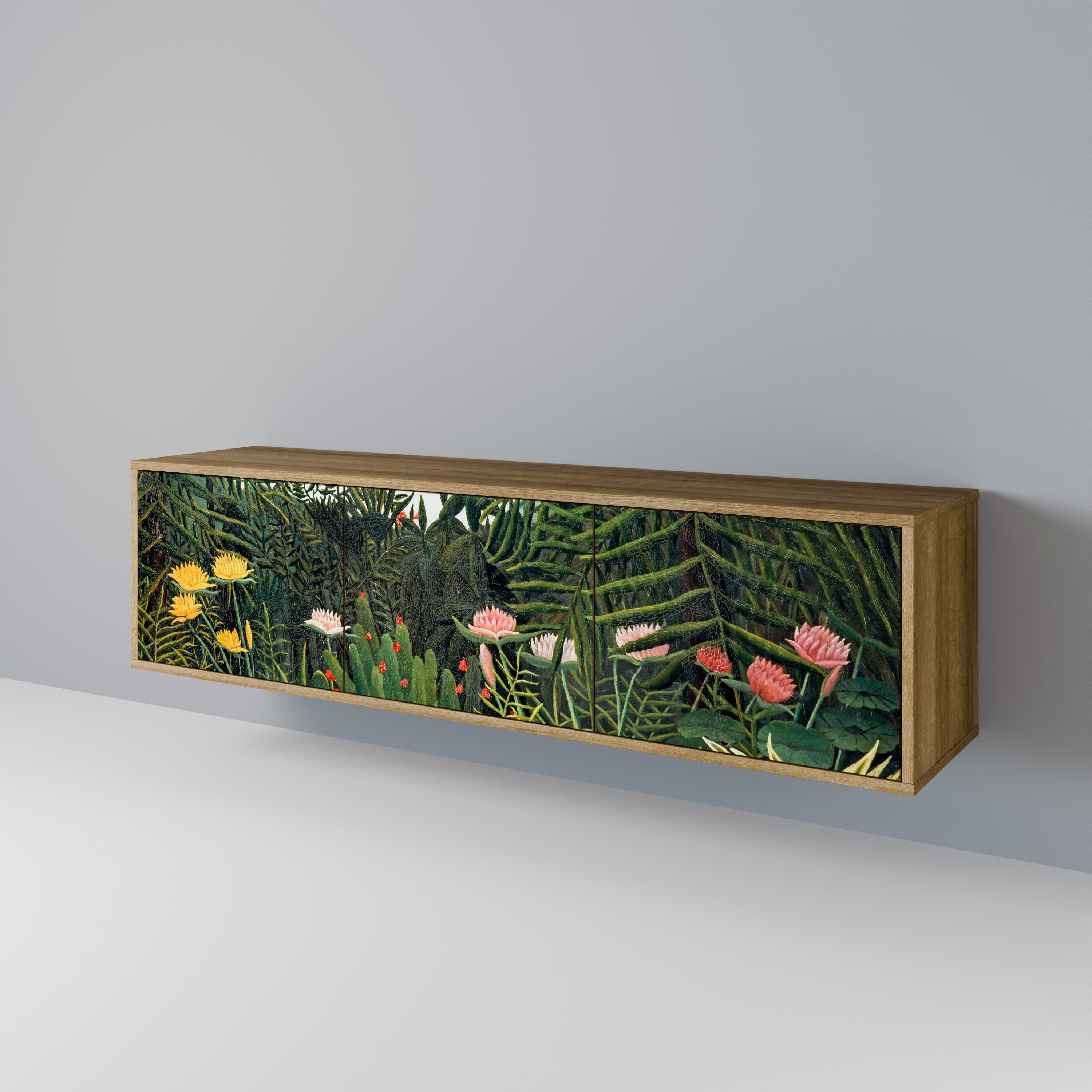 VIRGIN FOREST WITH SUNSET Mueble de TV de 3 Puertas