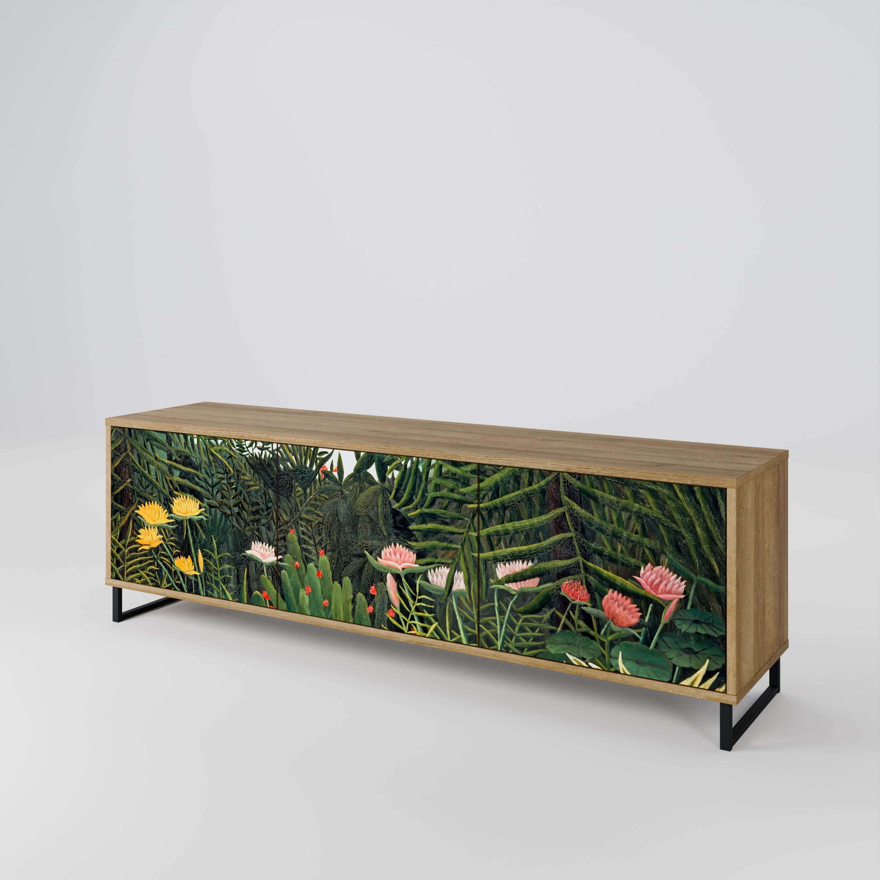 VIRGIN FOREST WITH SUNSET Mueble de TV de 3 Puertas