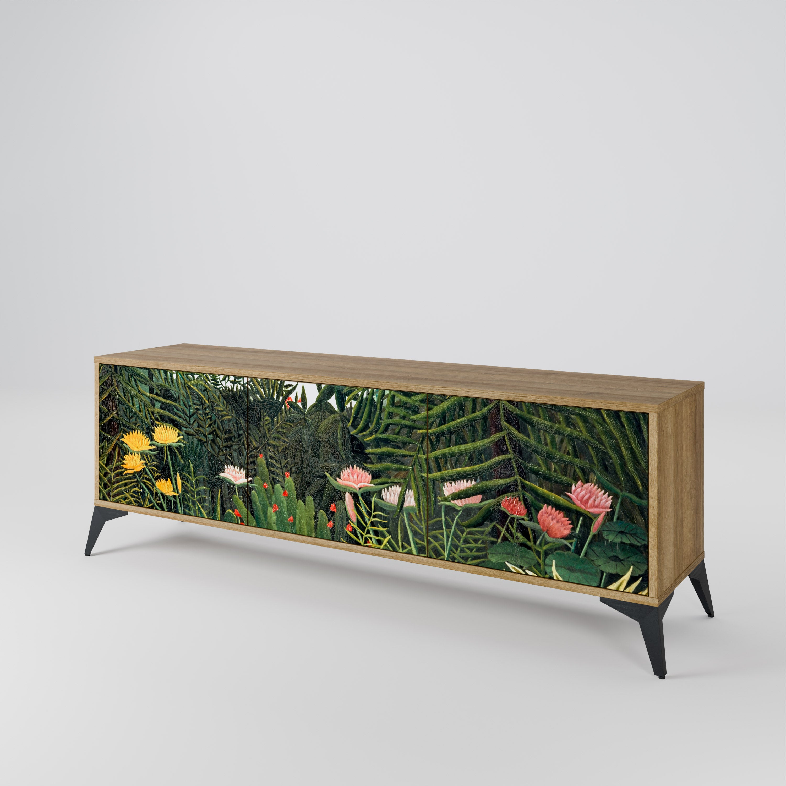 VIRGIN FOREST WITH SUNSET Mueble de TV de 3 Puertas